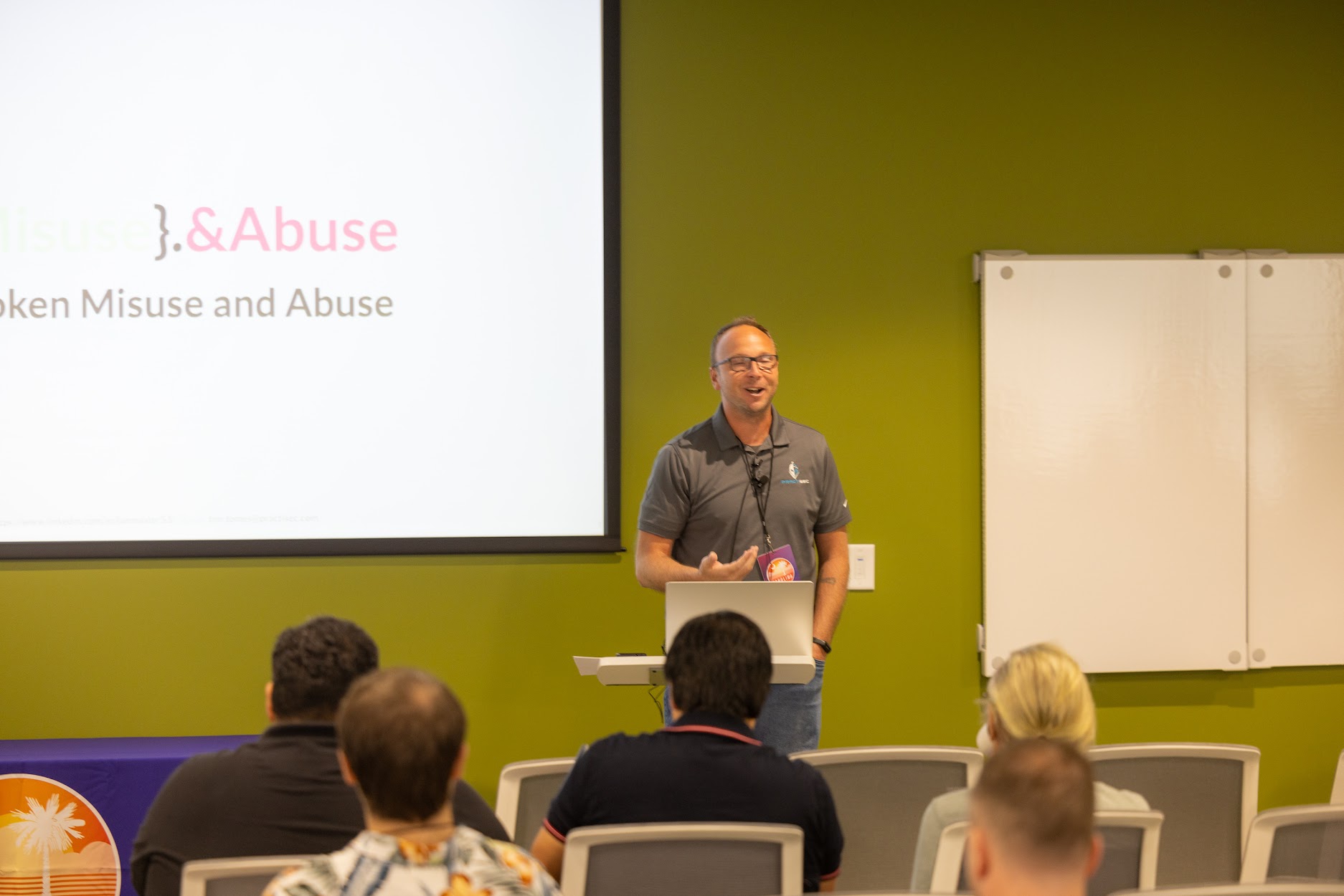 Tim Tomes speaking at the 2024 Carolina Code Conference