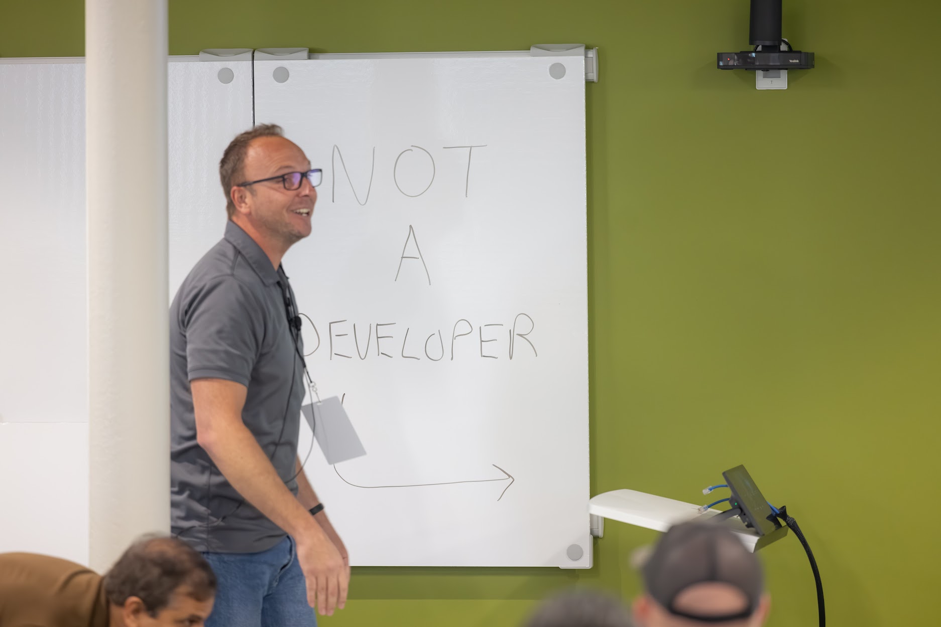 Tim Tomes speaking at the 2024 Carolina Code Conference