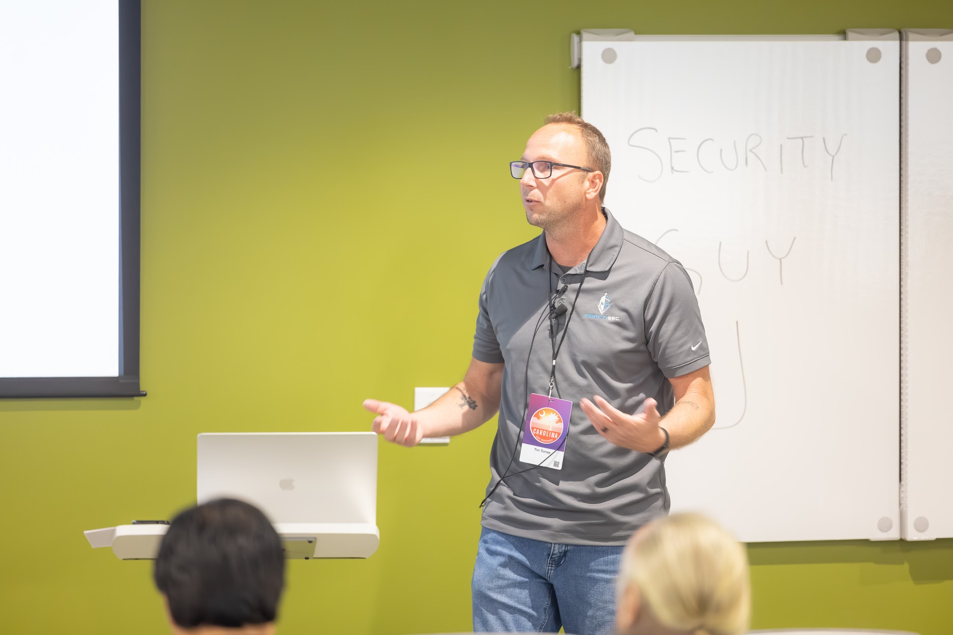Tim Tomes speaking at the 2024 Carolina Code Conference
