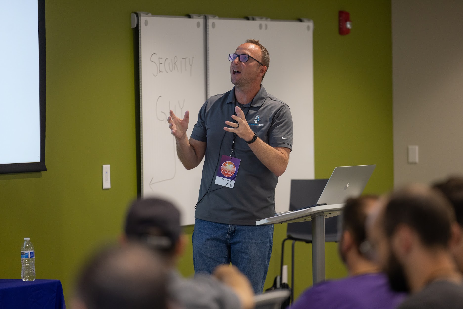 Tim Tomes speaking at the 2024 Carolina Code Conference