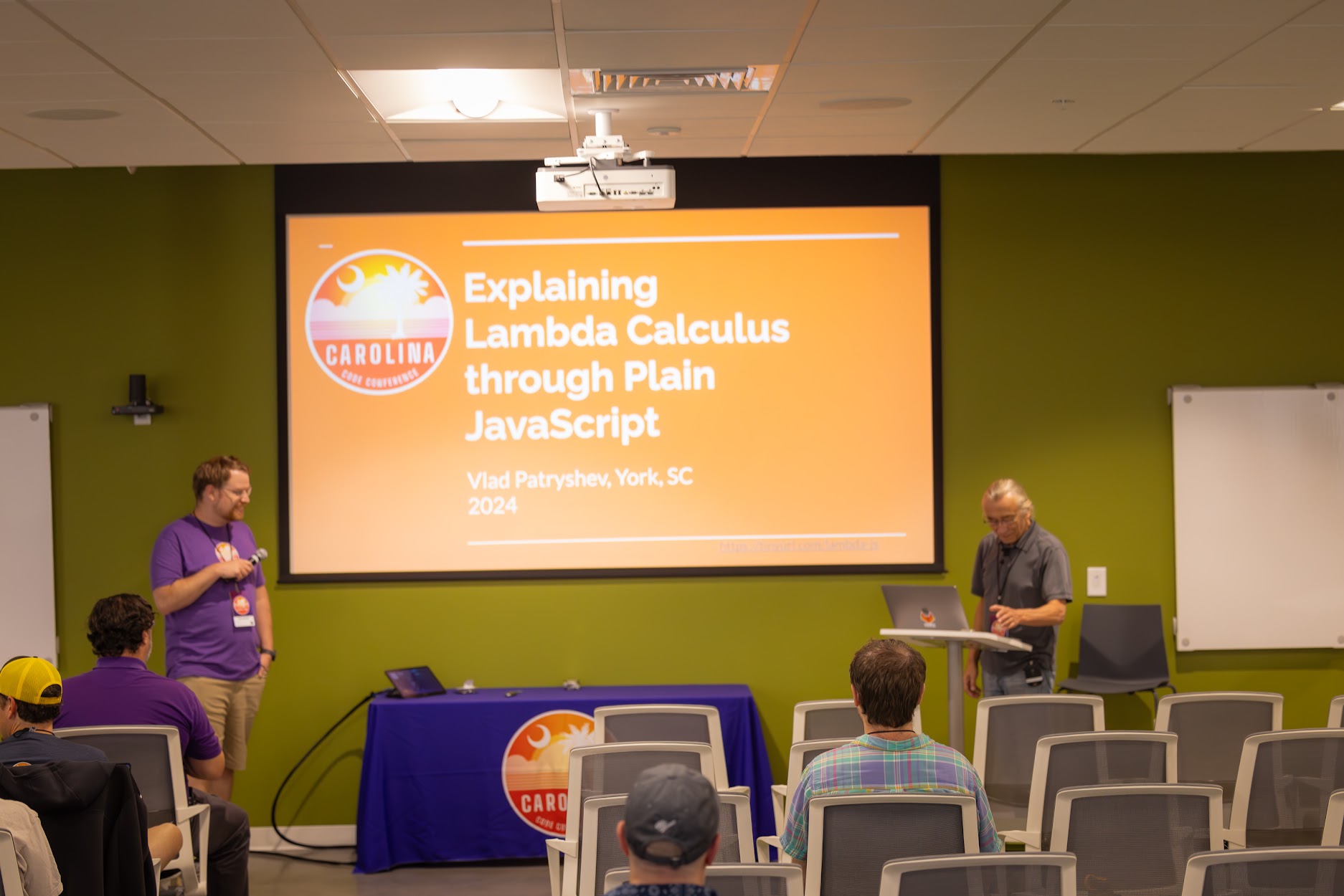 Vlad Patryshev speaking at the 2024 Carolina Code Conference