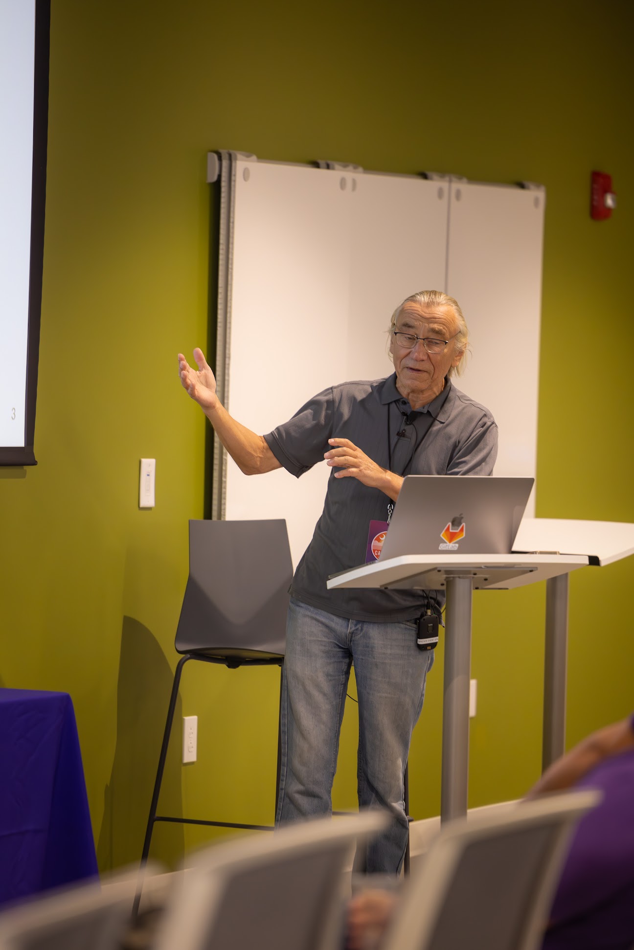 Vlad Patryshev speaking at the 2024 Carolina Code Conference