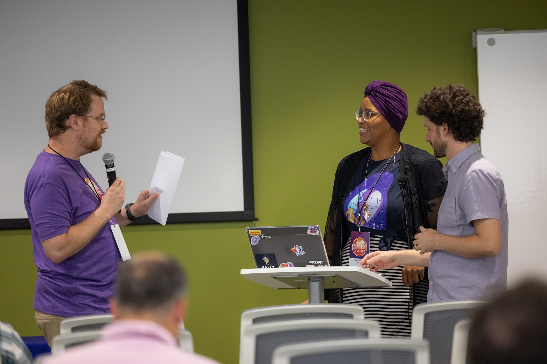 Yvette Johns speaking at the 2024 Carolina Code Conference