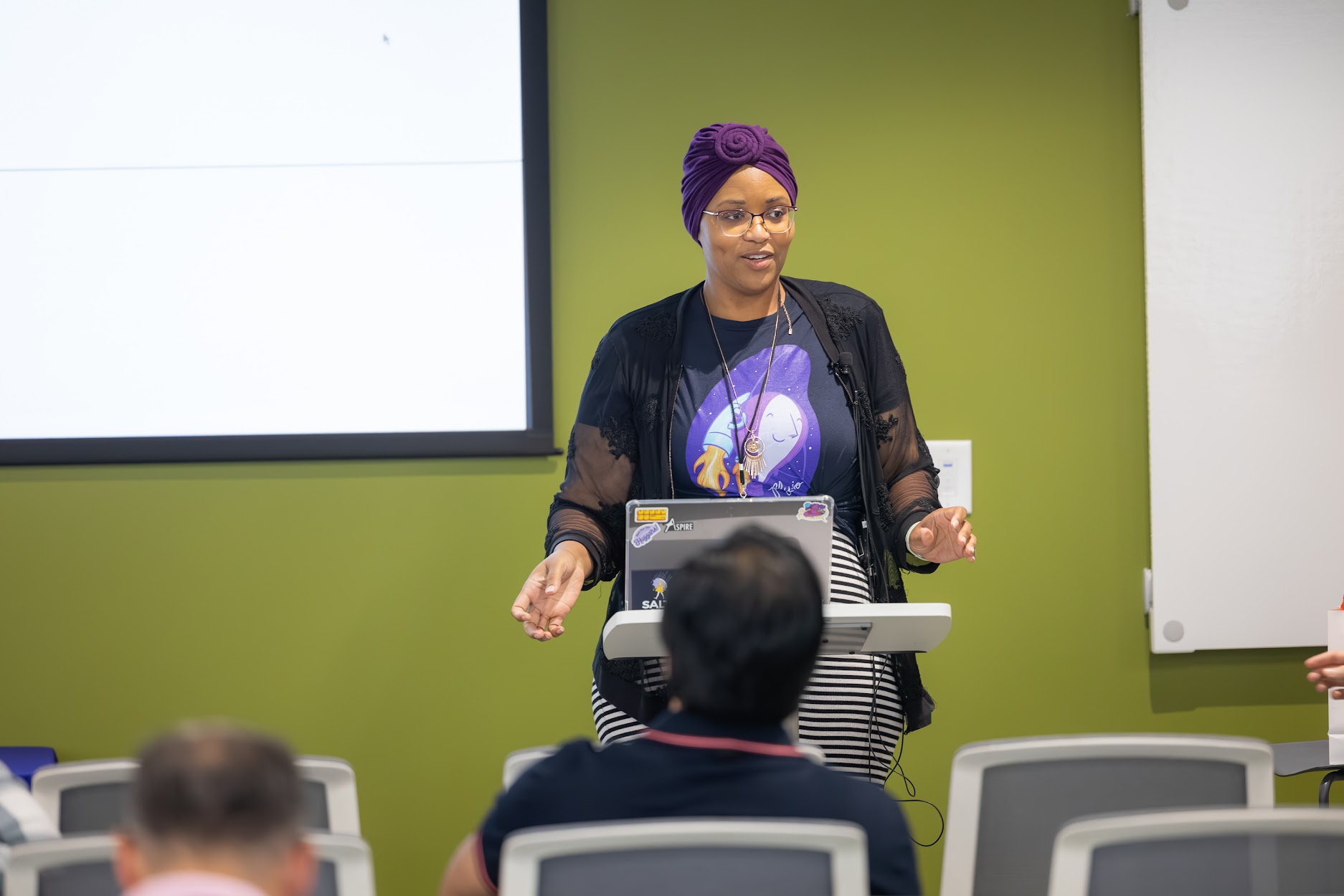 Yvette Johns speaking at the 2024 Carolina Code Conference