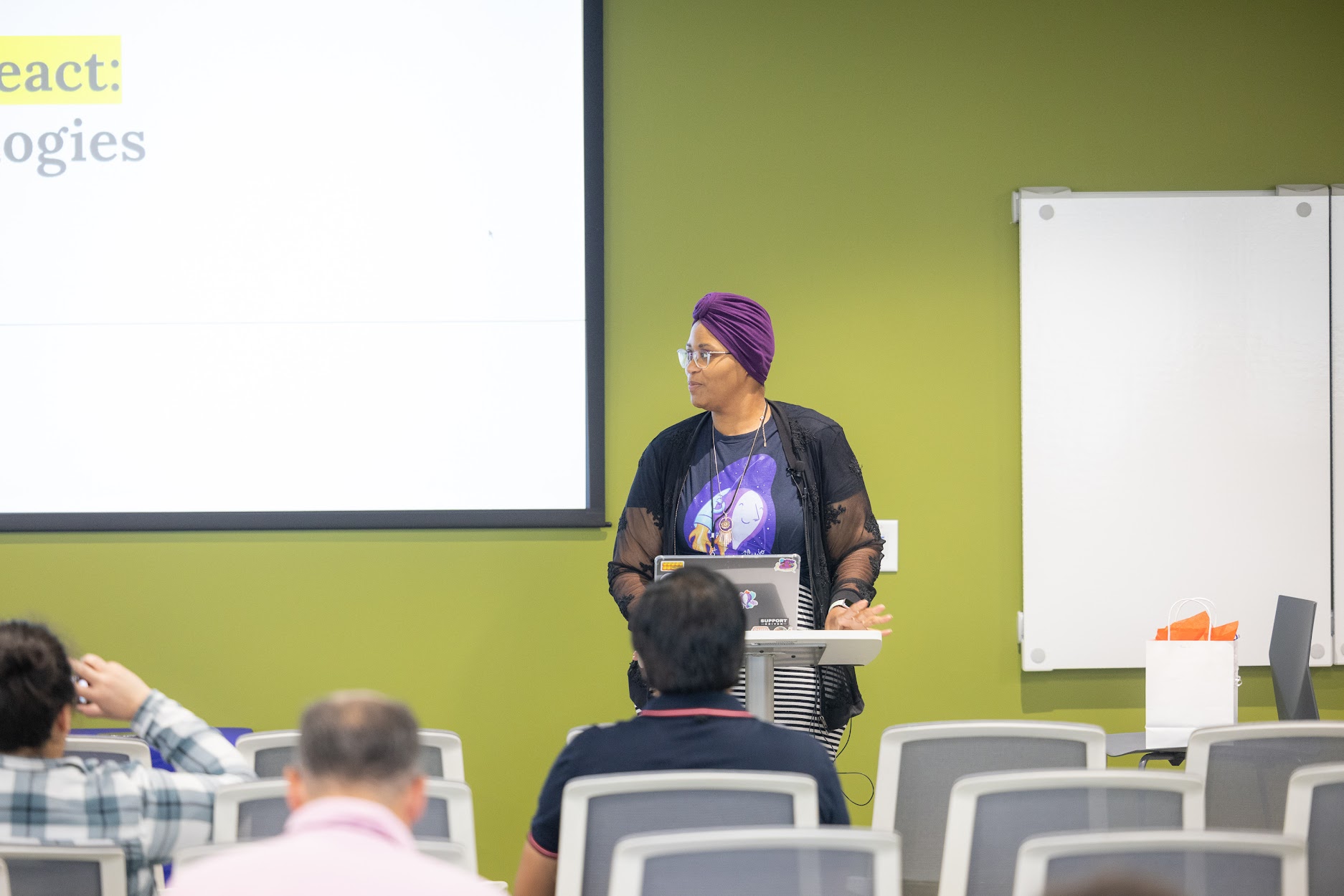 Yvette Johns speaking at the 2024 Carolina Code Conference