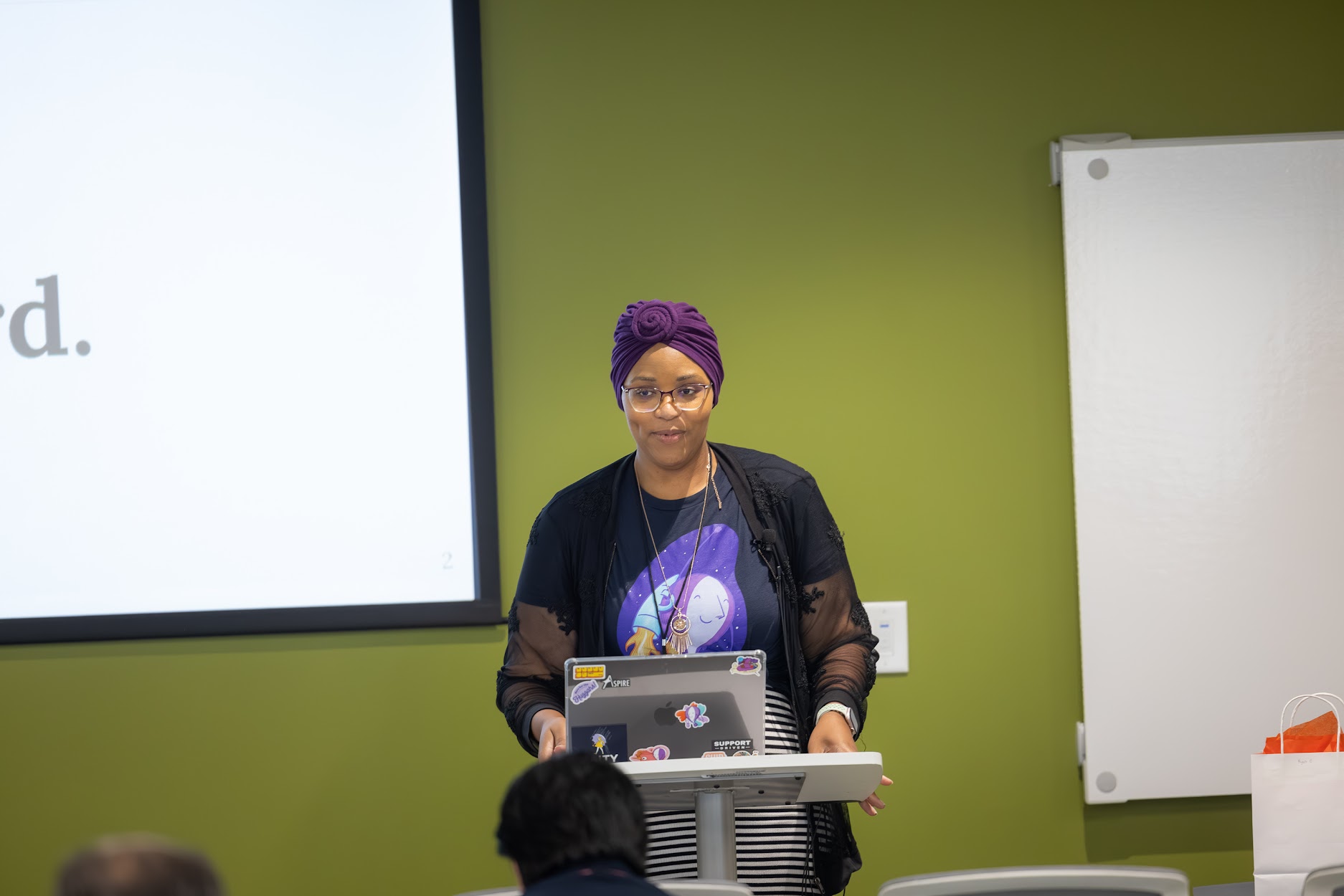 Yvette Johns speaking at the 2024 Carolina Code Conference