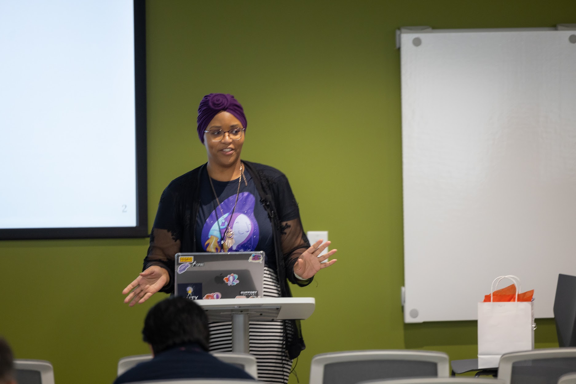 Yvette Johns speaking at the 2024 Carolina Code Conference