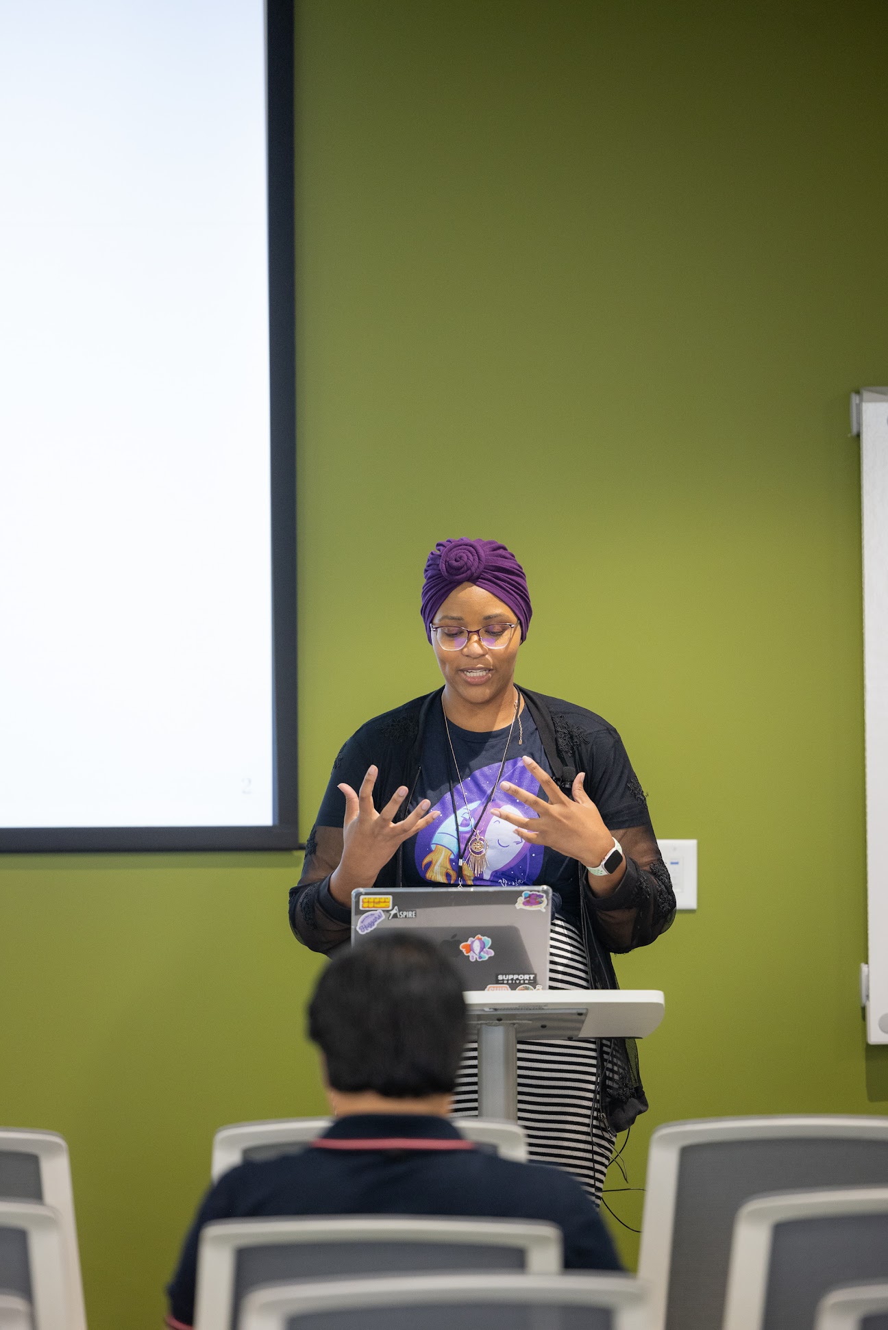 Yvette Johns speaking at the 2024 Carolina Code Conference