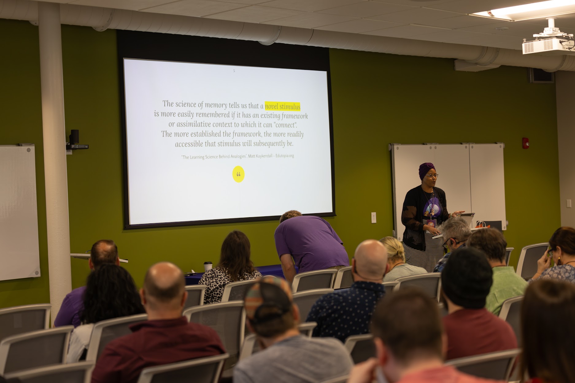 Yvette Johns speaking at the 2024 Carolina Code Conference