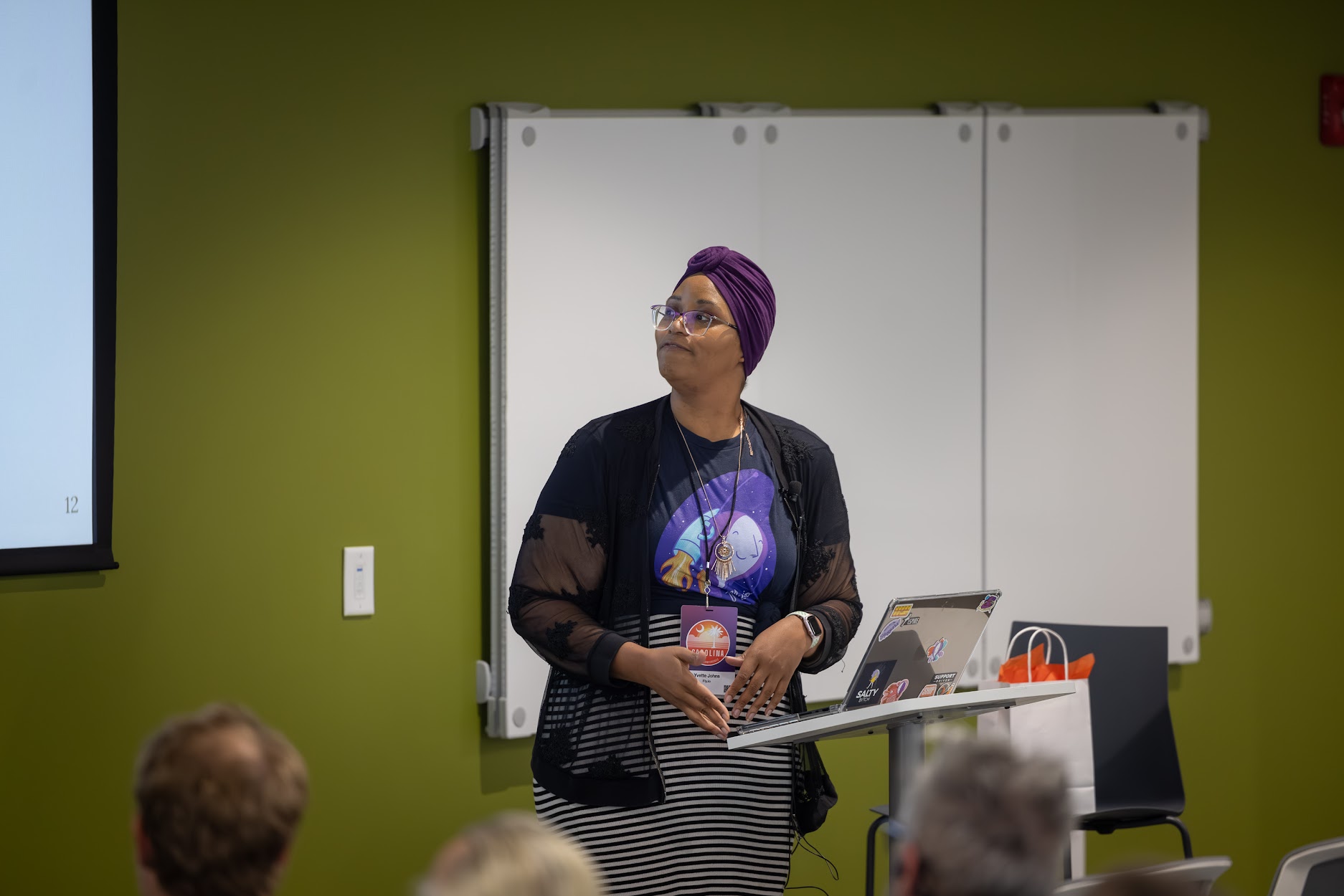 Yvette Johns speaking at the 2024 Carolina Code Conference