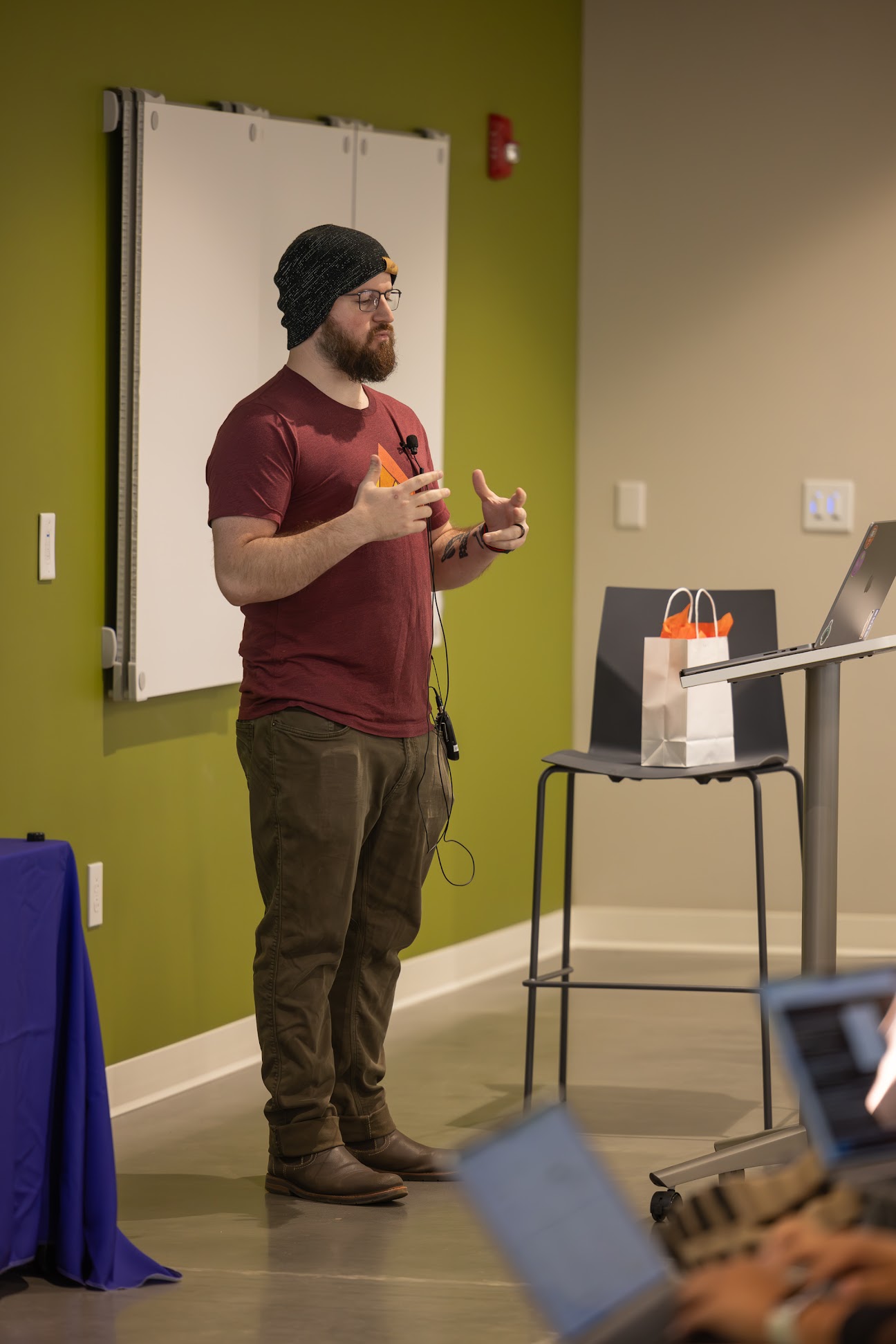 Zach Daniel speaking at the 2024 Carolina Code Conference
