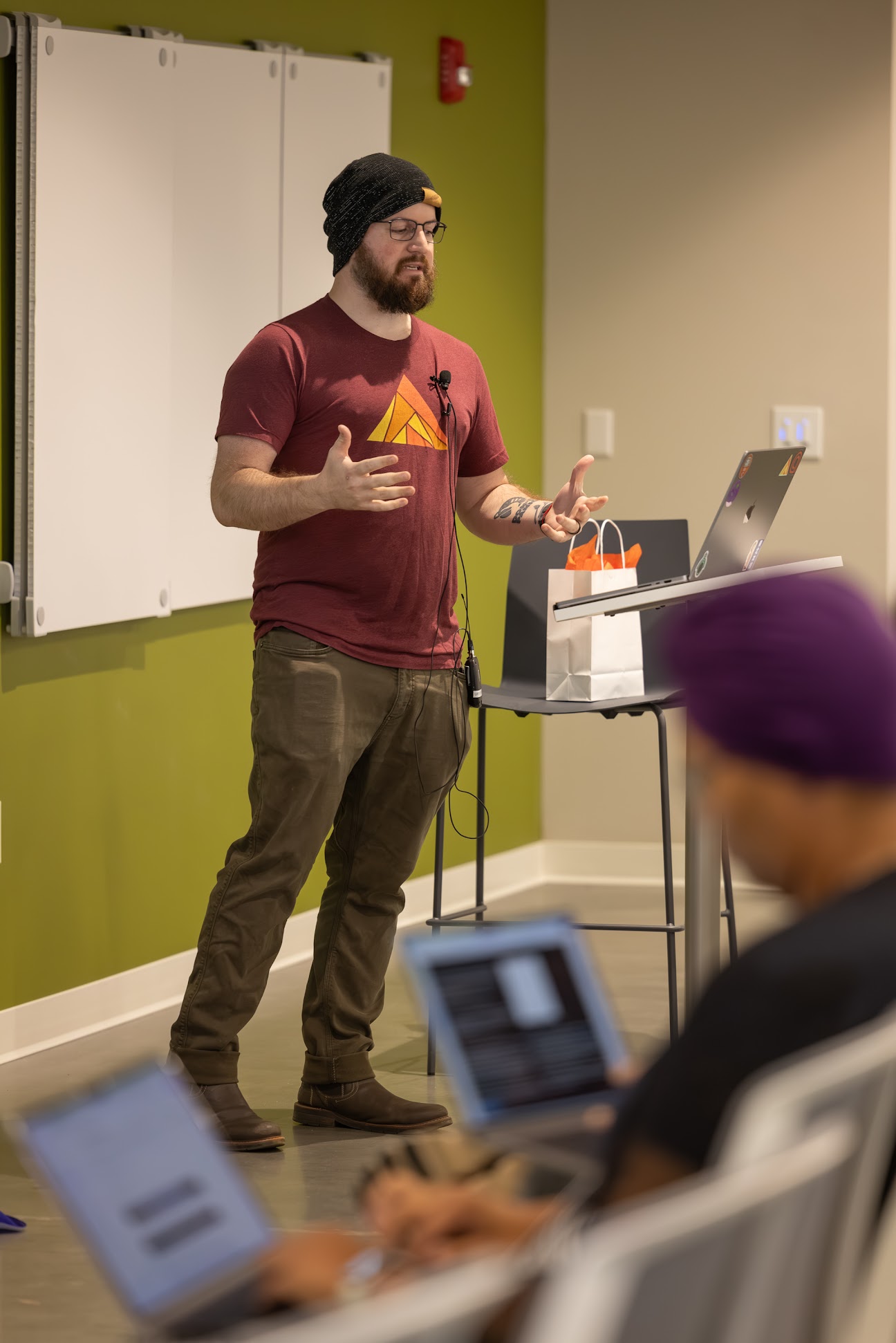 Zach Daniel speaking at the 2024 Carolina Code Conference