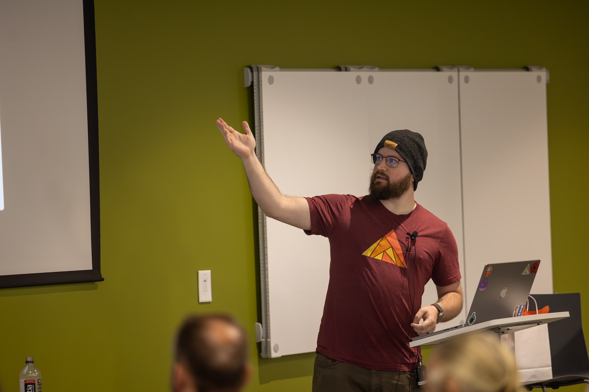 Zach Daniel speaking at the 2024 Carolina Code Conference