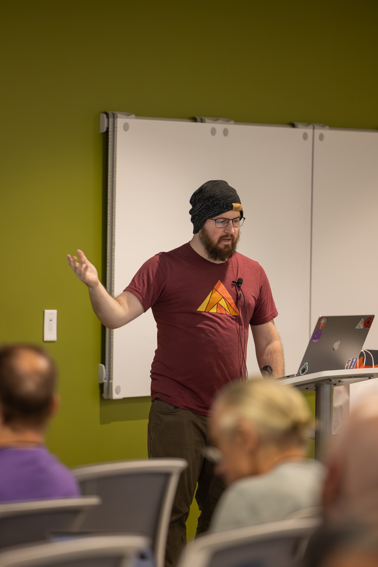 Zach Daniel speaking at the 2024 Carolina Code Conference