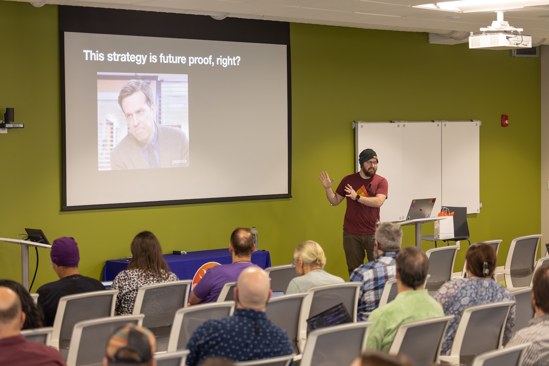 Zach Daniel speaking at the 2024 Carolina Code Conference