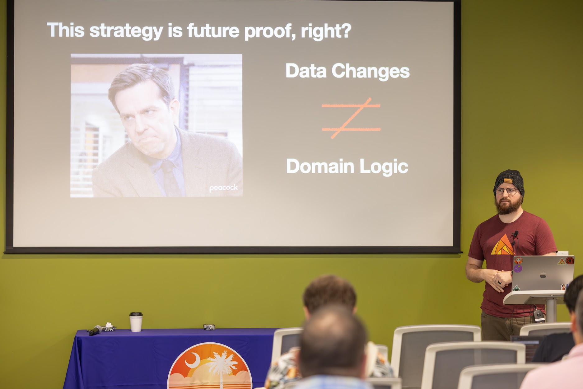 Zach Daniel speaking at the 2024 Carolina Code Conference