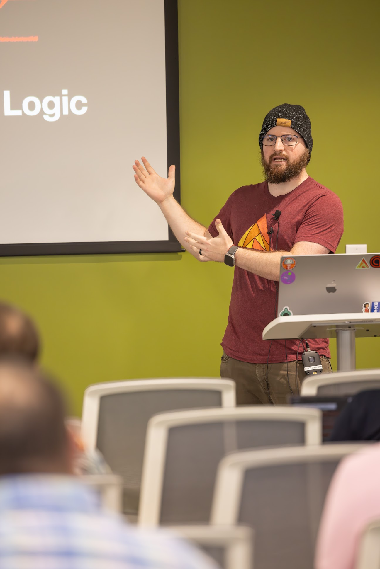 Zach Daniel speaking at the 2024 Carolina Code Conference