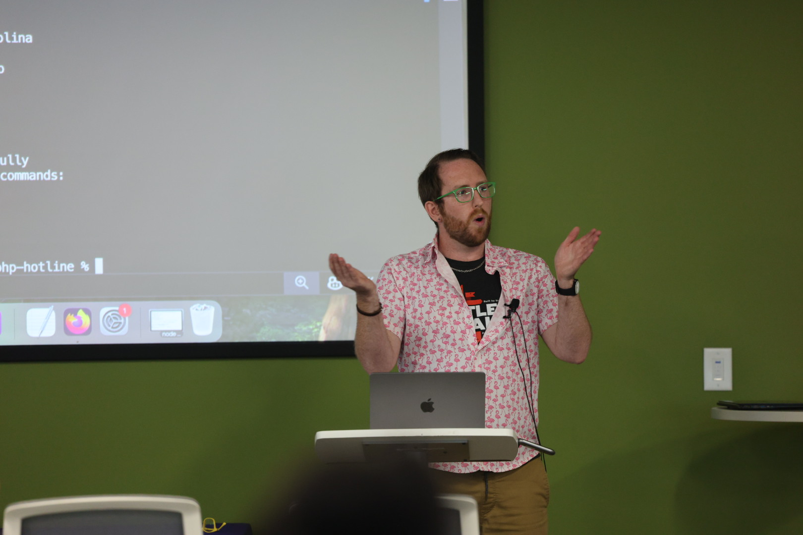 Andrew MacLean speaking at the 2025 Carolina Code Conference