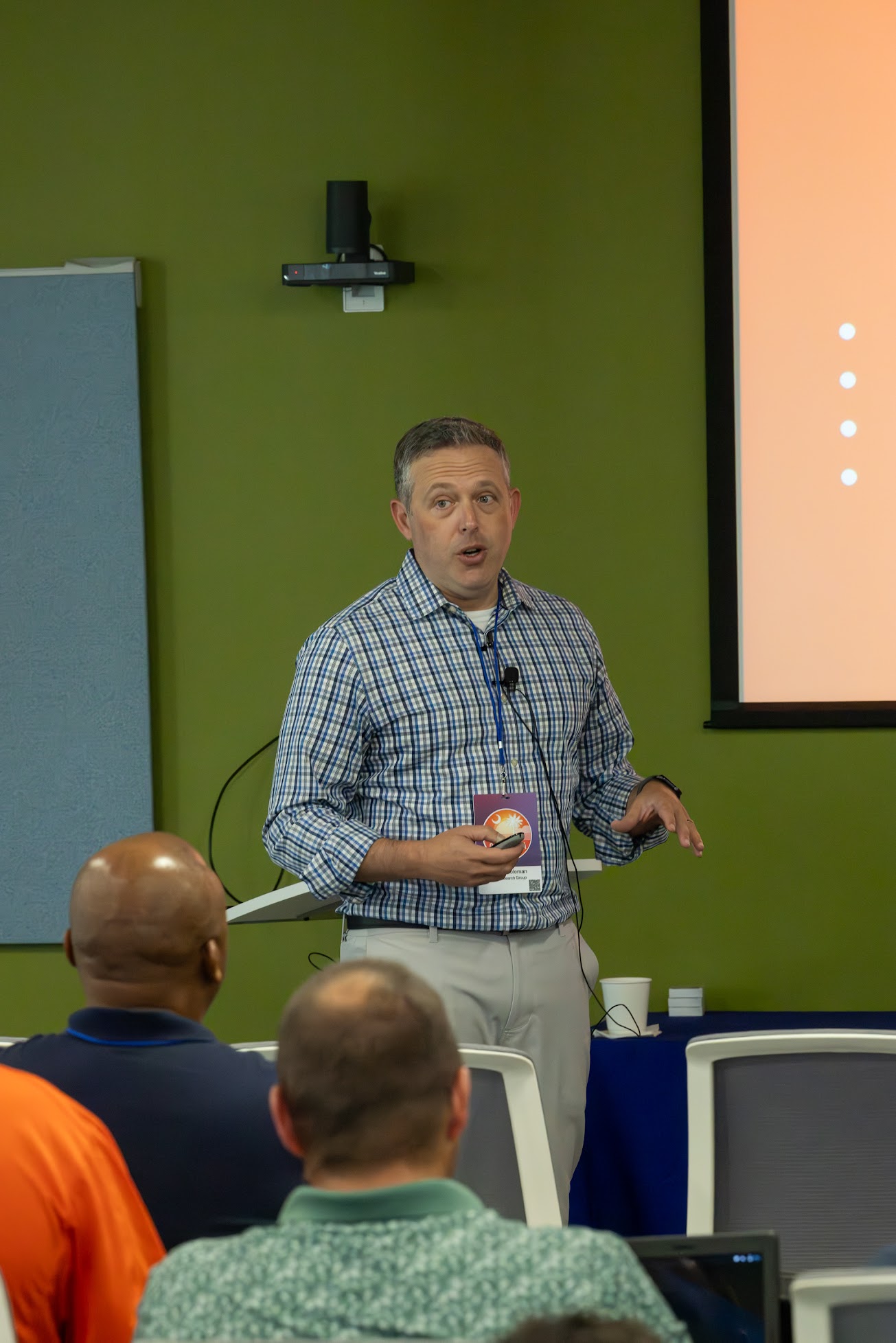 Blake Coleman speaking at the 2025 Carolina Code Conference