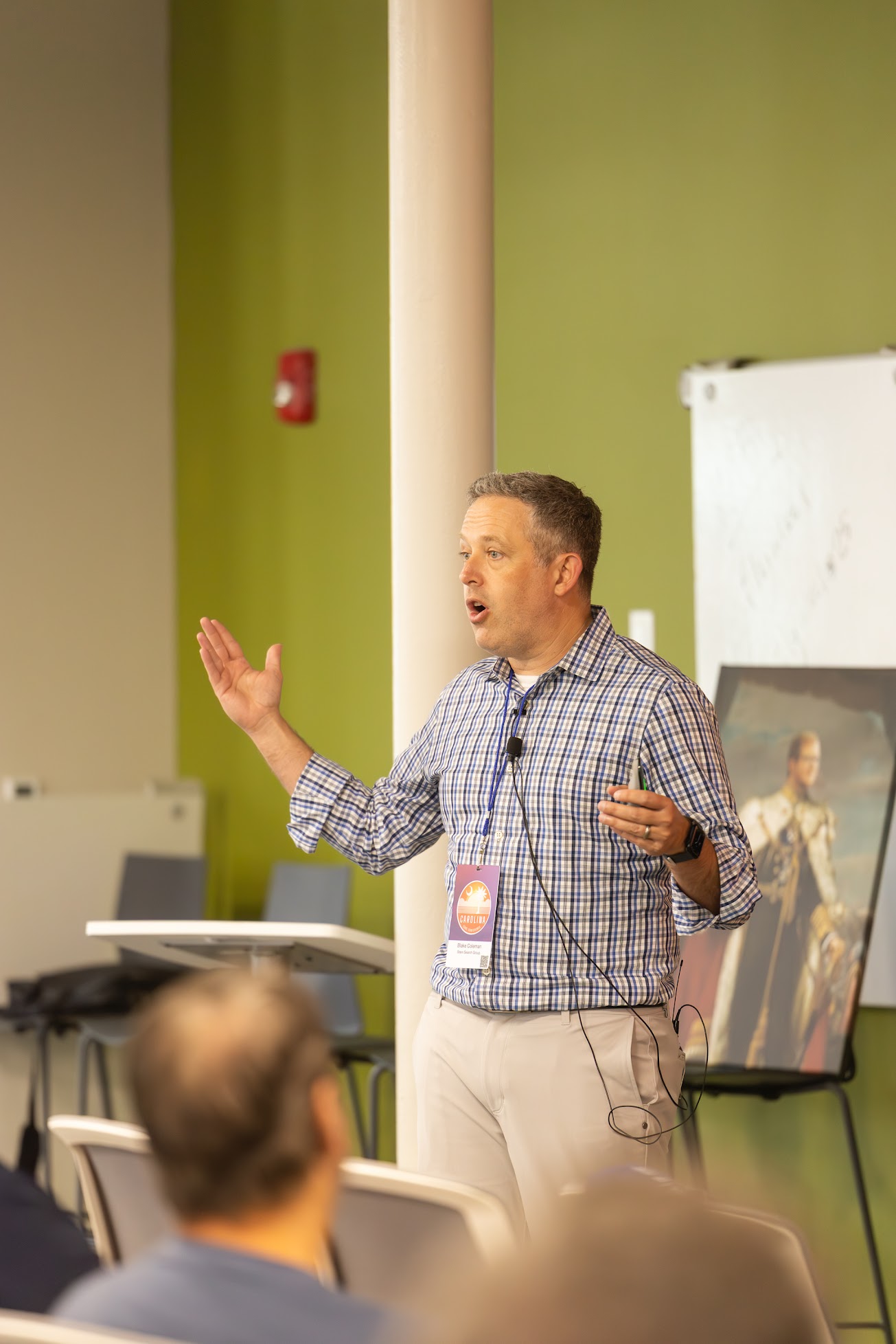 Blake Coleman speaking at the 2025 Carolina Code Conference