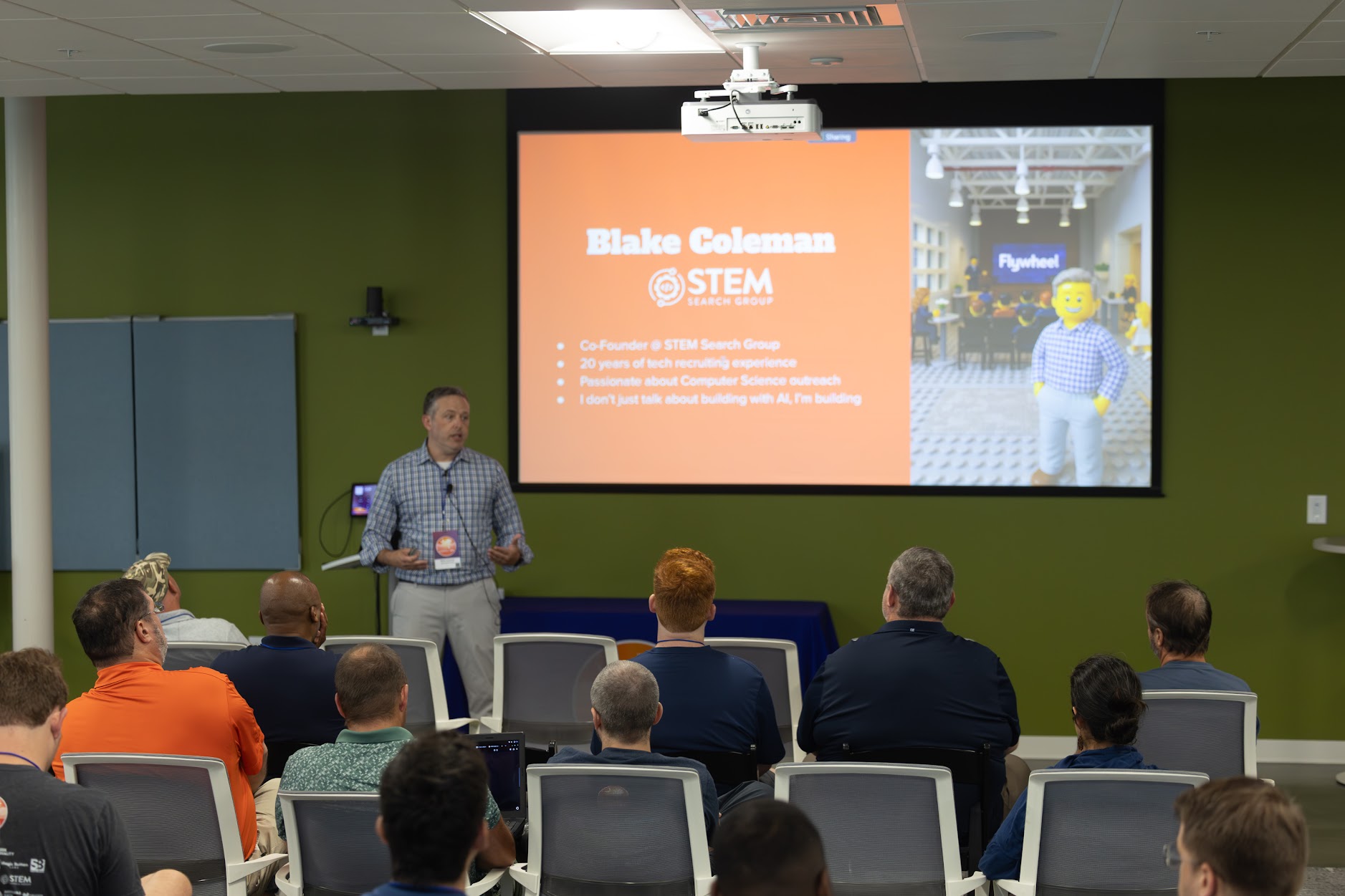 Blake Coleman speaking at the 2025 Carolina Code Conference