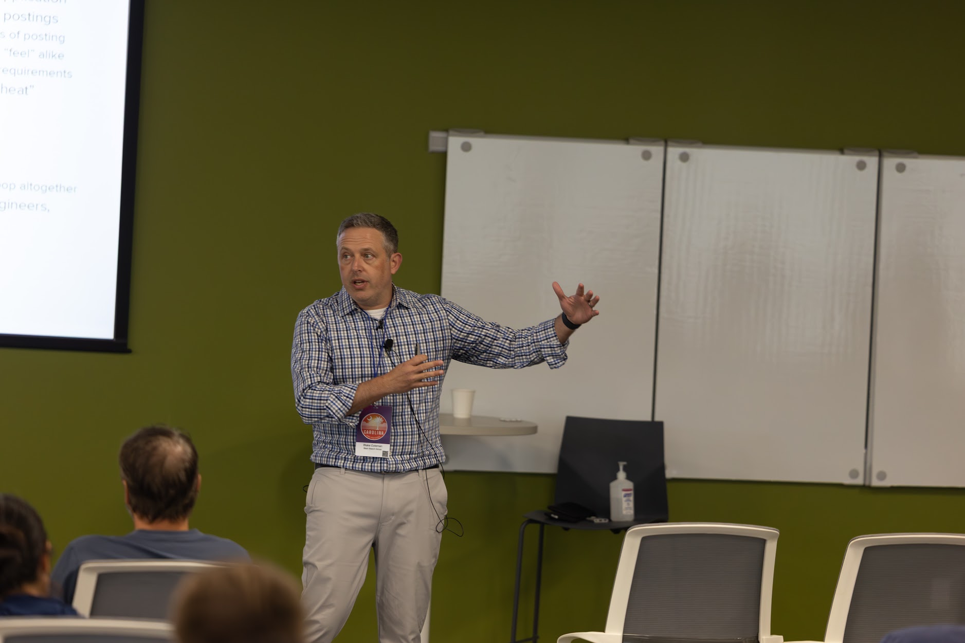 Blake Coleman speaking at the 2025 Carolina Code Conference
