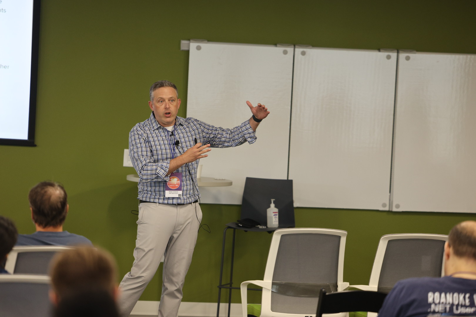 Blake Coleman speaking at the 2025 Carolina Code Conference