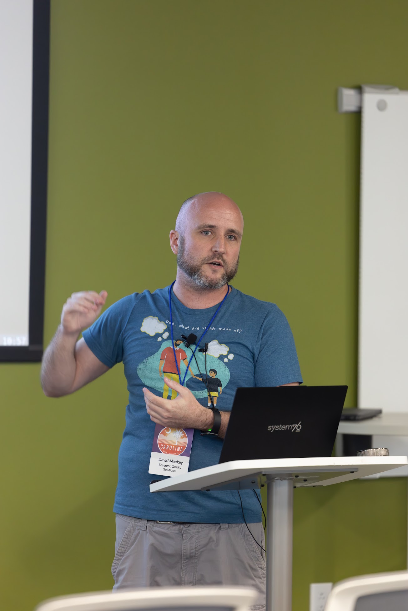 David Mackey speaking at the 2025 Carolina Code Conference