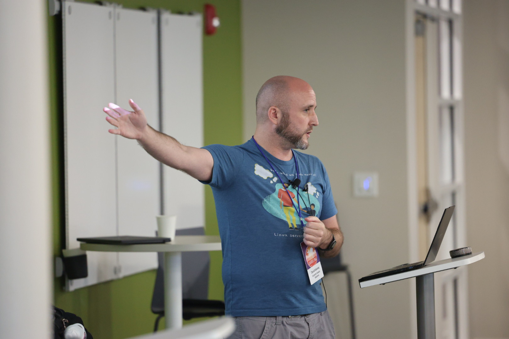 David Mackey speaking at the 2025 Carolina Code Conference