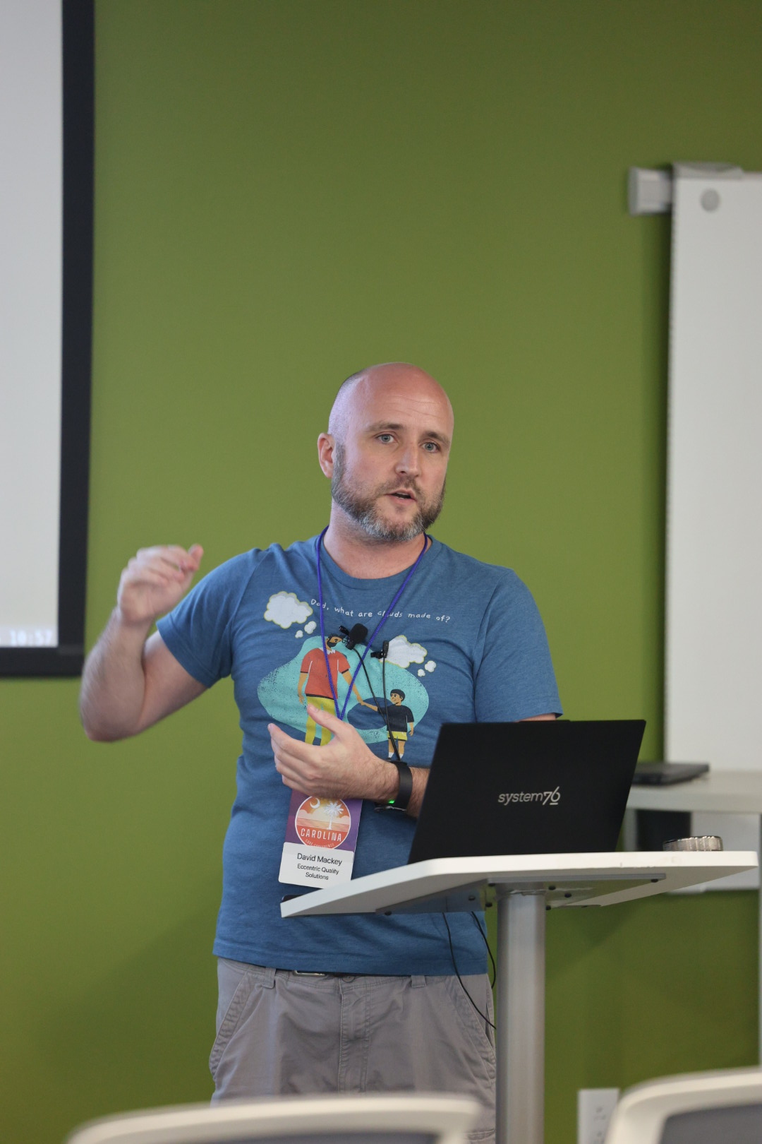 David Mackey speaking at the 2025 Carolina Code Conference