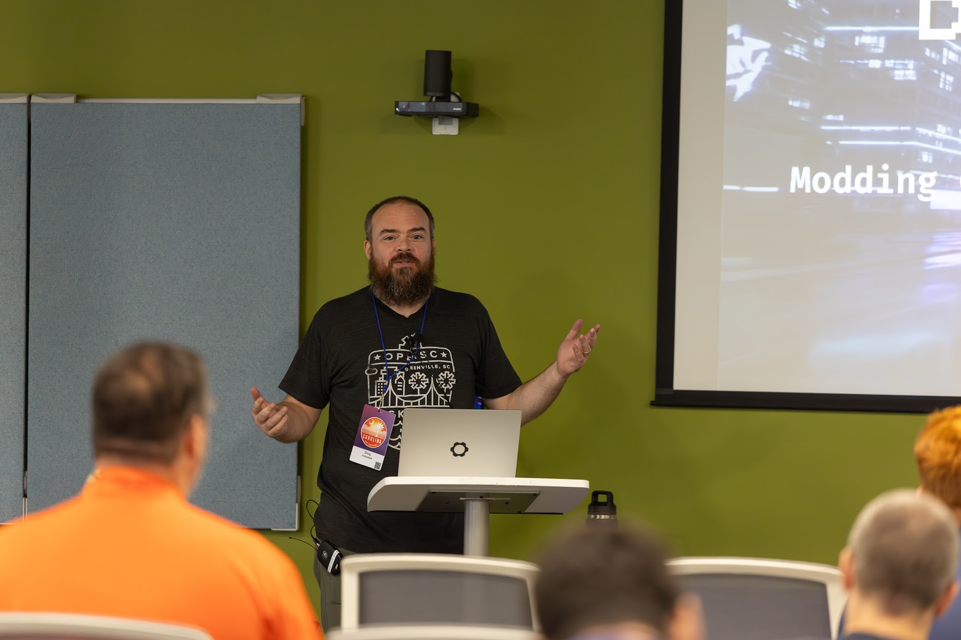 Doug Cone speaking at the 2025 Carolina Code Conference