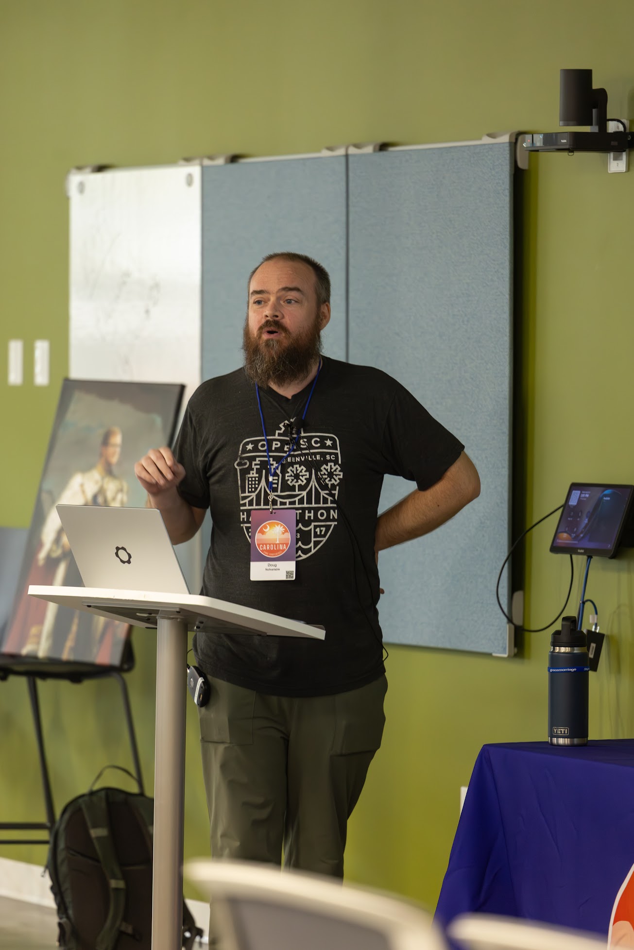 Doug Cone speaking at the 2025 Carolina Code Conference
