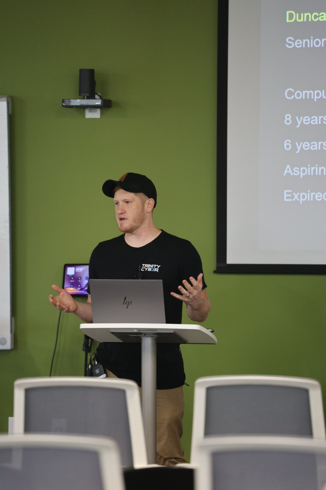 Duncan Michel speaking at the 2025 Carolina Code Conference