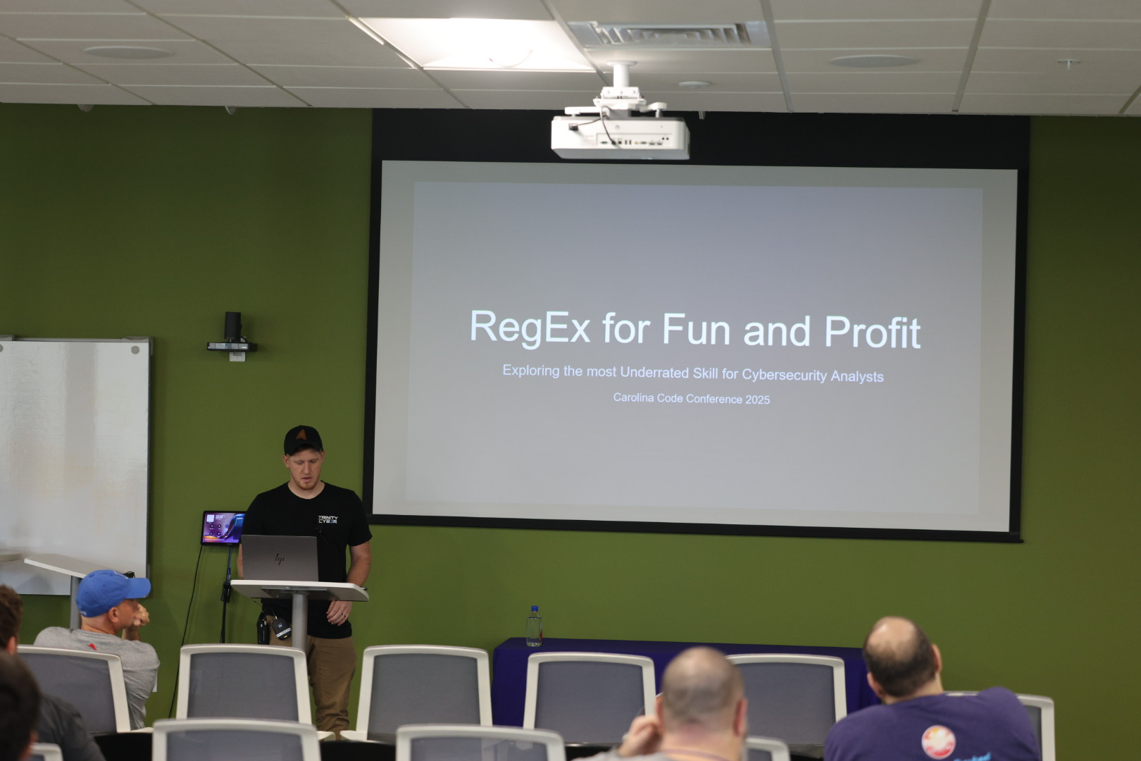 Duncan Michel speaking at the 2025 Carolina Code Conference