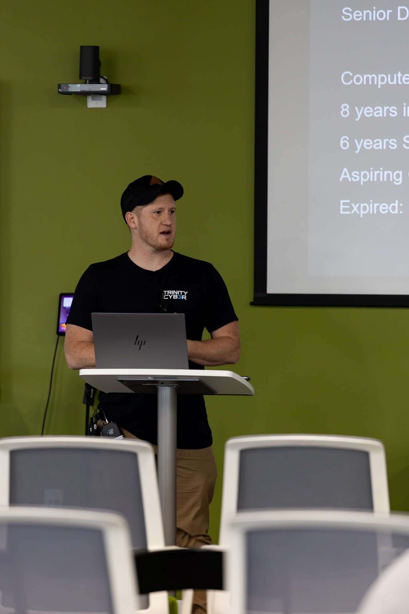 Duncan Michel speaking at the 2025 Carolina Code Conference