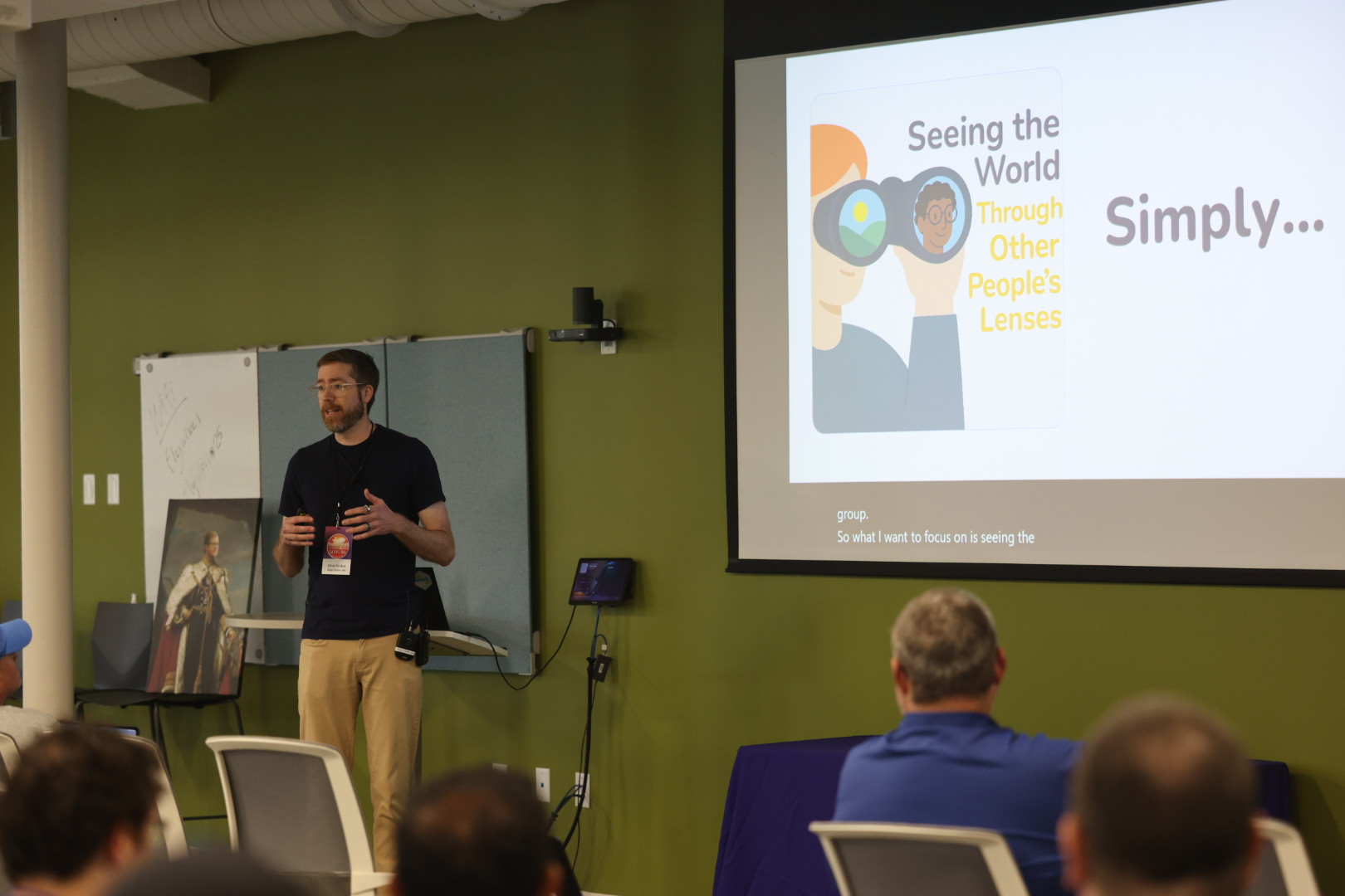 Ethan Foulkes speaking at the 2025 Carolina Code Conference