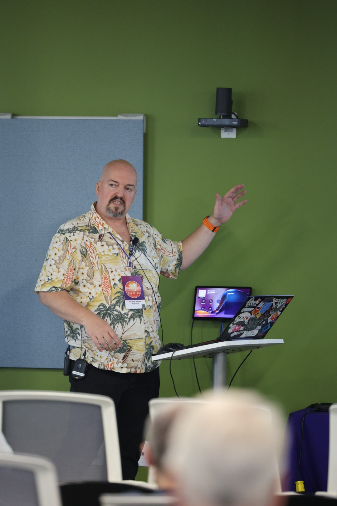 Houston Haynes speaking at the 2025 Carolina Code Conference
