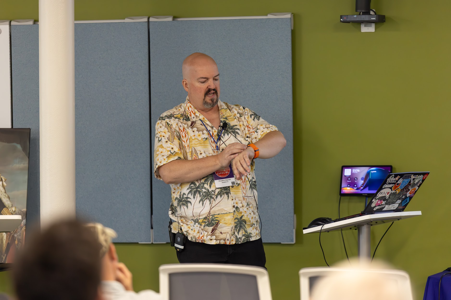 Houston Haynes speaking at the 2025 Carolina Code Conference