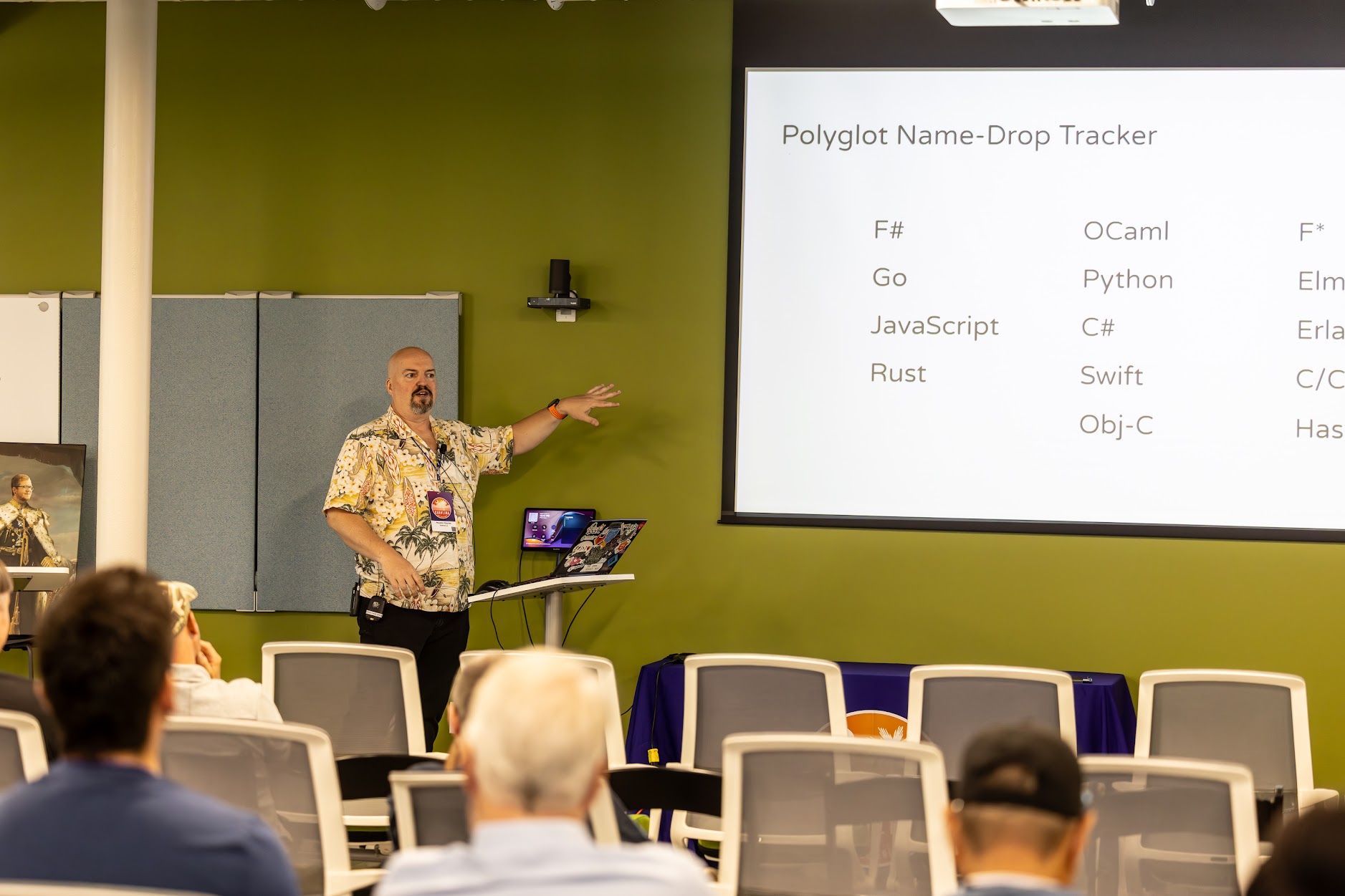 Houston Haynes speaking at the 2025 Carolina Code Conference