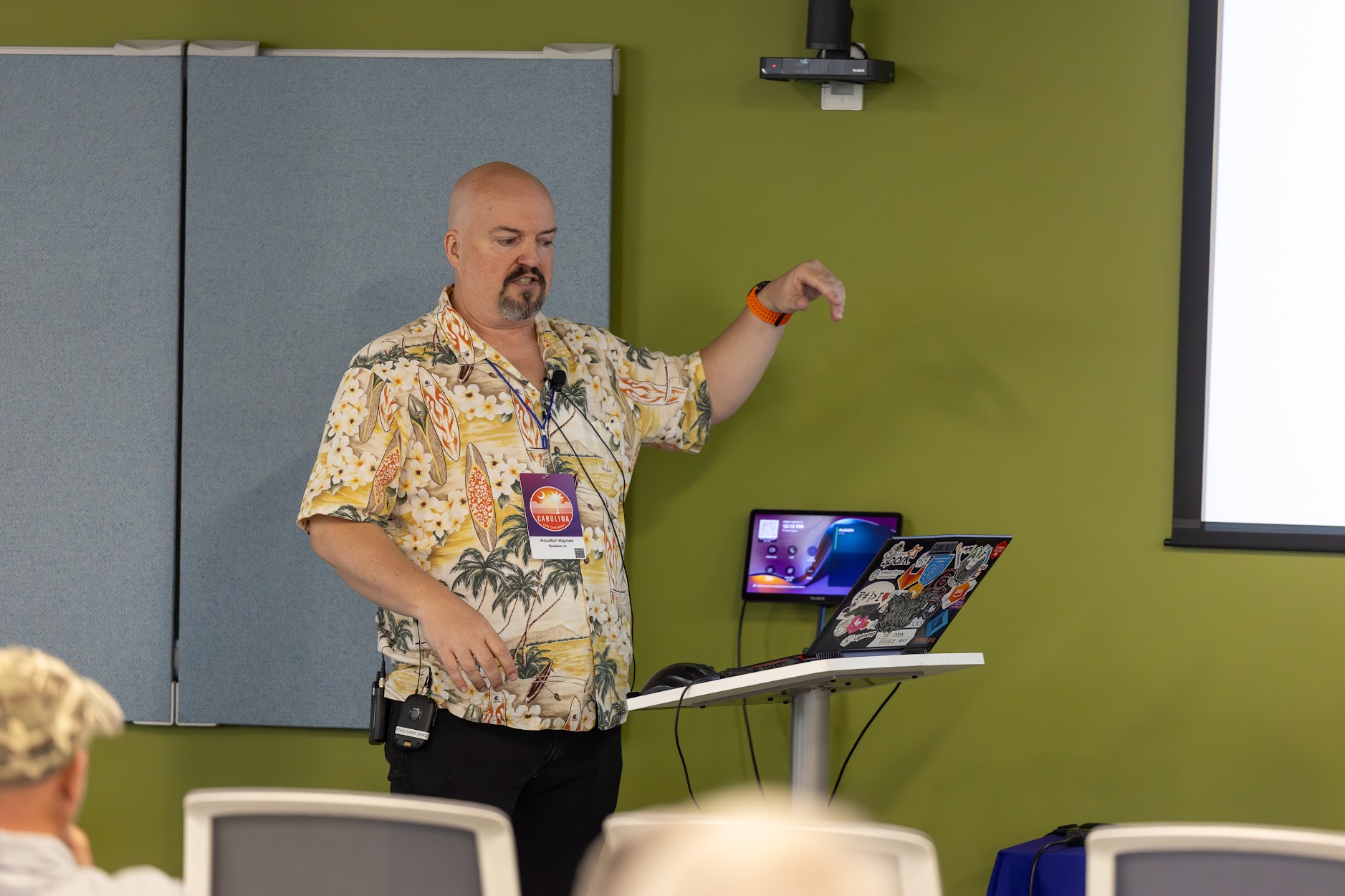 Houston Haynes speaking at the 2025 Carolina Code Conference