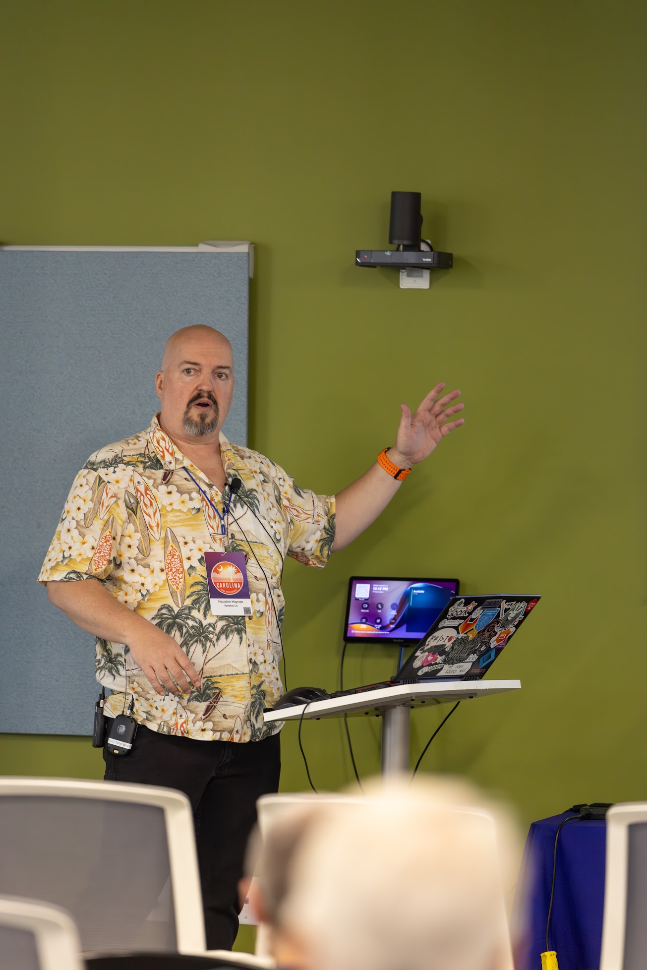 Houston Haynes speaking at the 2025 Carolina Code Conference