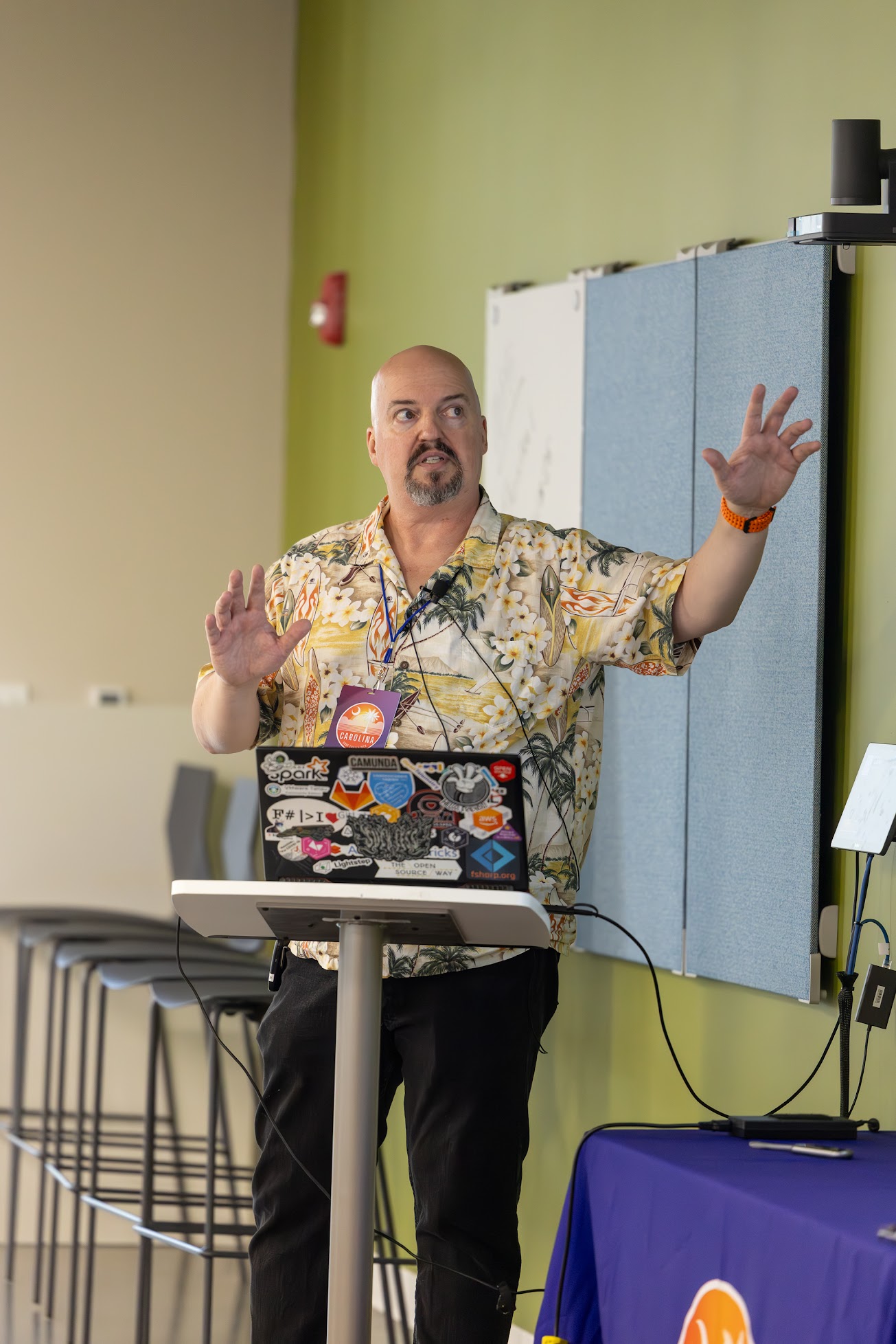 Houston Haynes speaking at the 2025 Carolina Code Conference