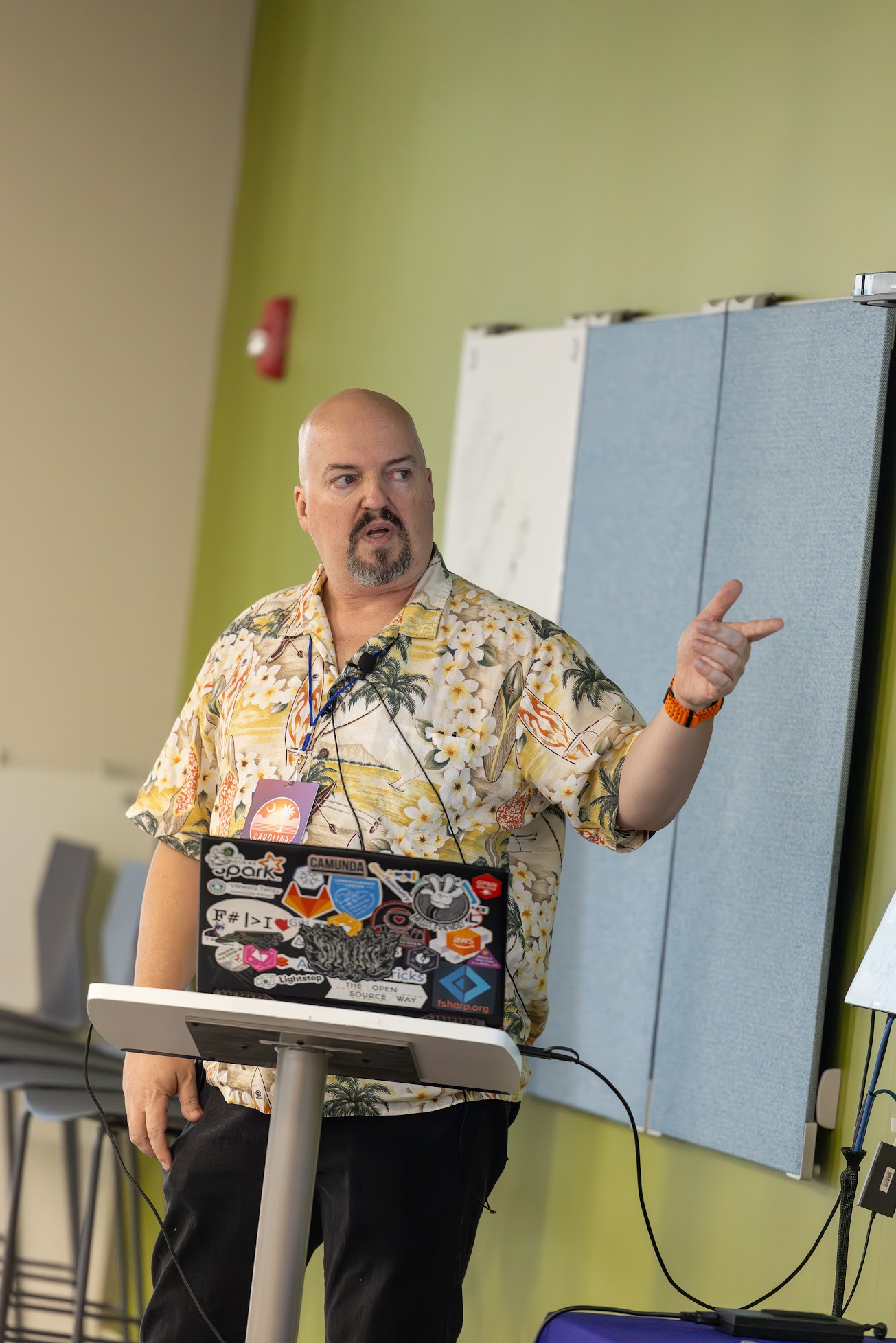 Houston Haynes speaking at the 2025 Carolina Code Conference