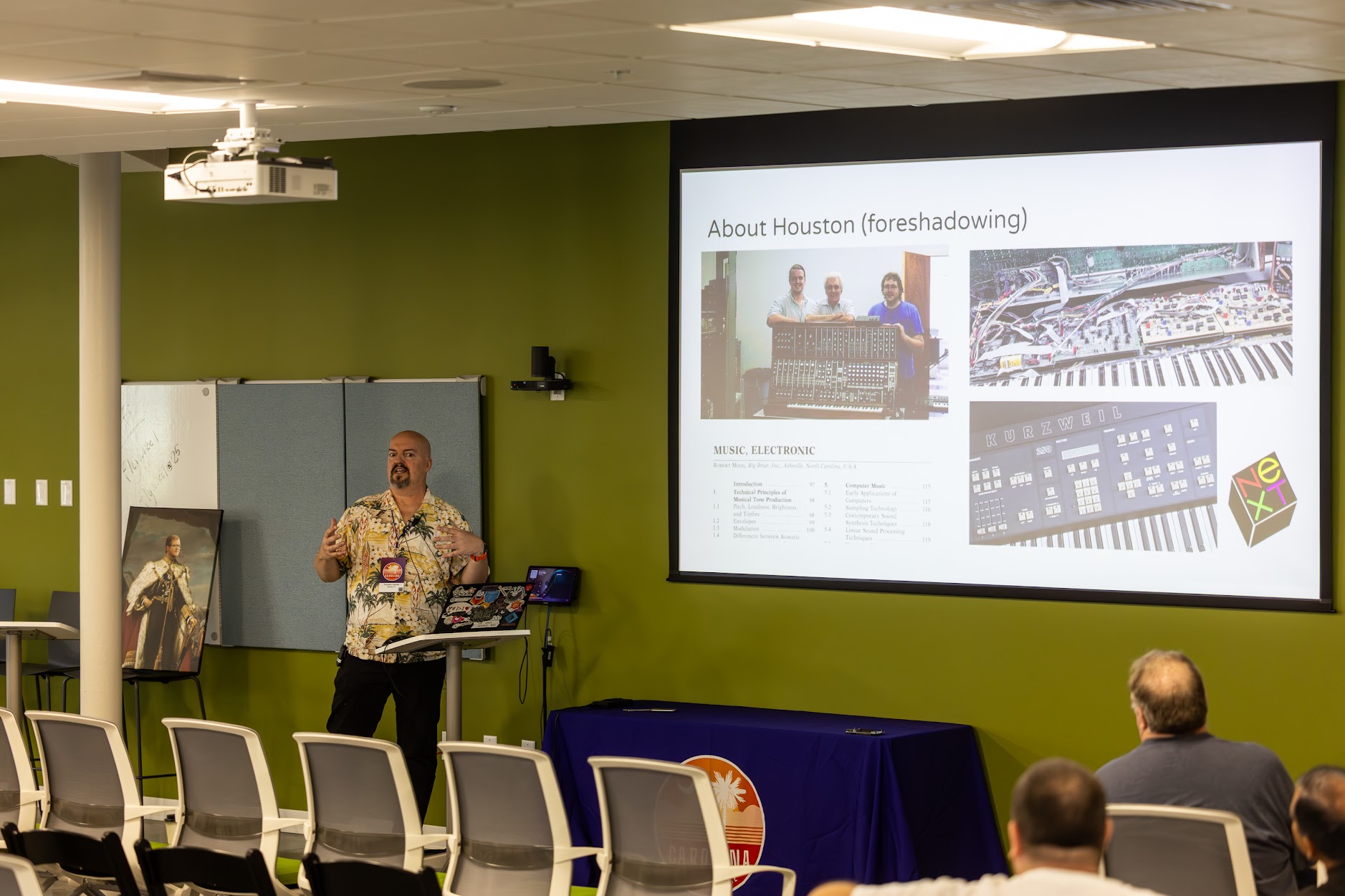 Houston Haynes speaking at the 2025 Carolina Code Conference