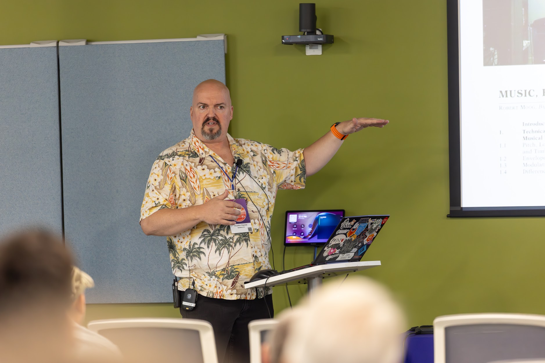 Houston Haynes speaking at the 2025 Carolina Code Conference
