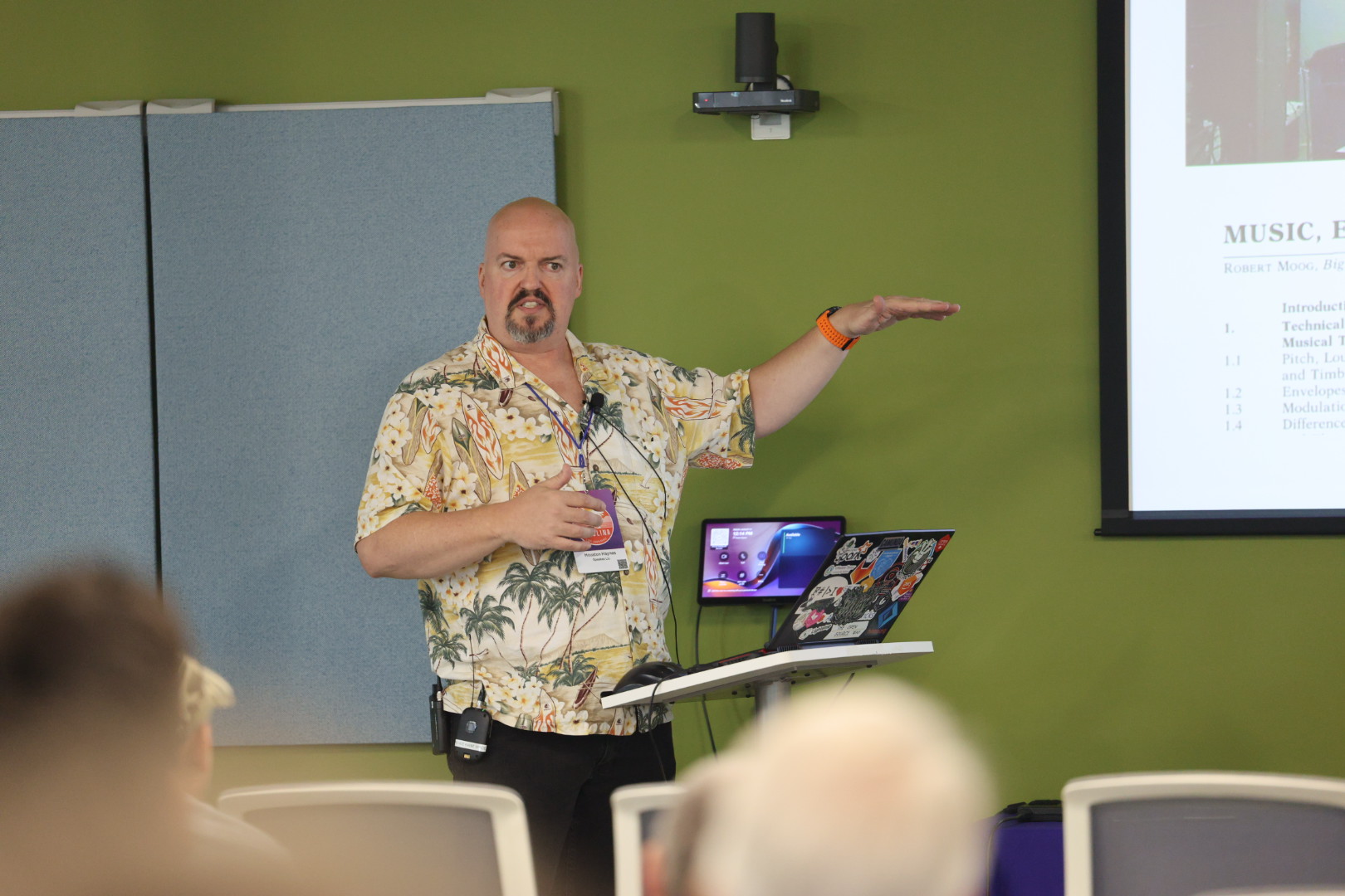 Houston Haynes speaking at the 2025 Carolina Code Conference