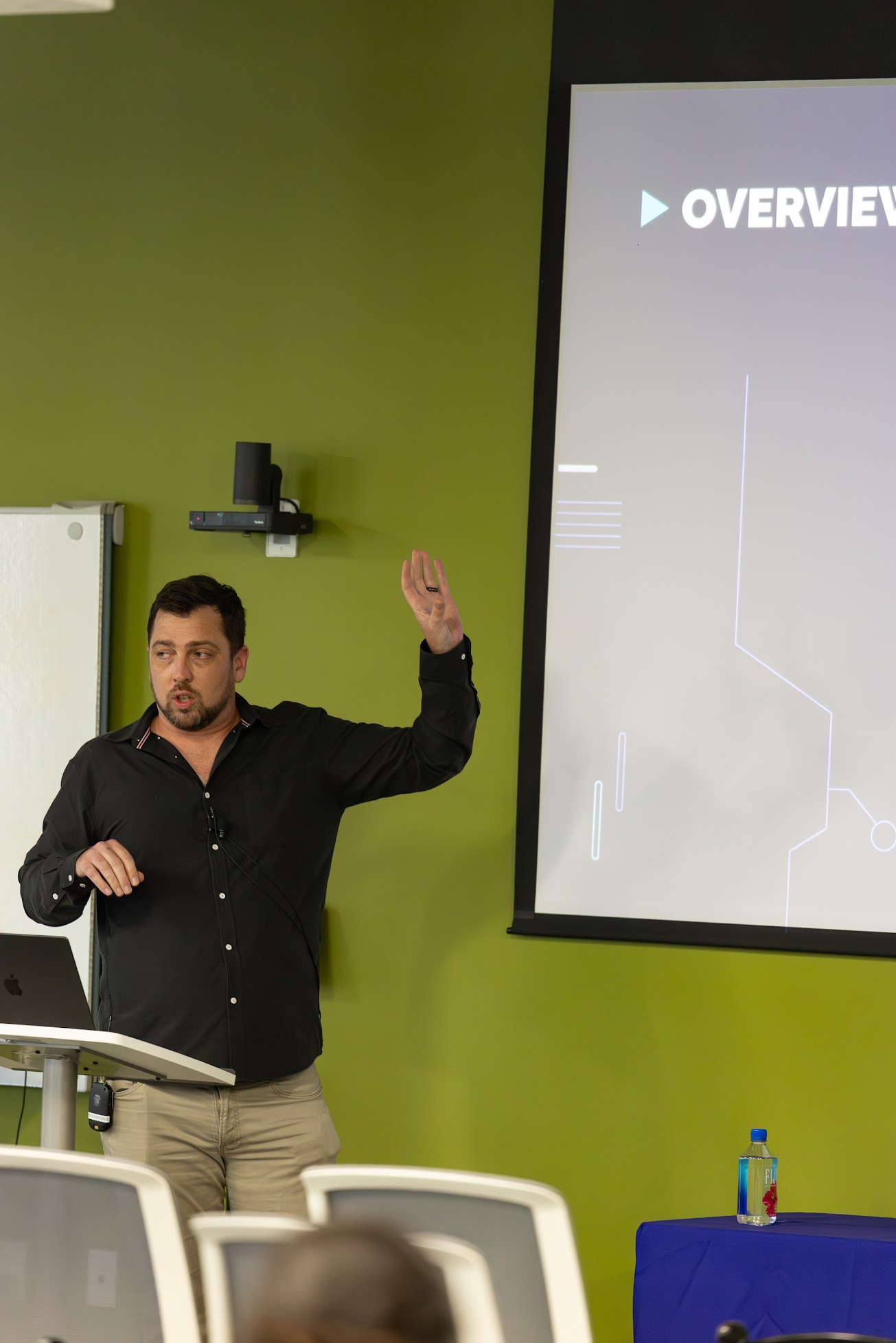 Jake Hendley speaking at the 2025 Carolina Code Conference