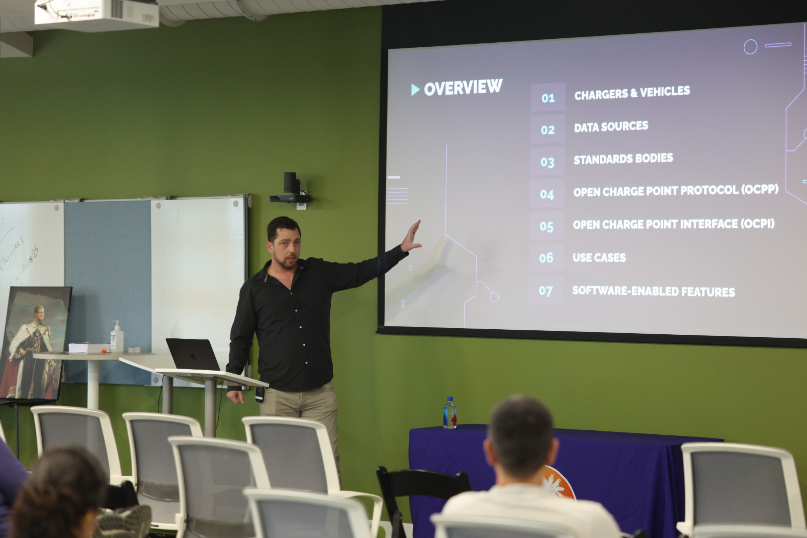 Jake Hendley speaking at the 2025 Carolina Code Conference