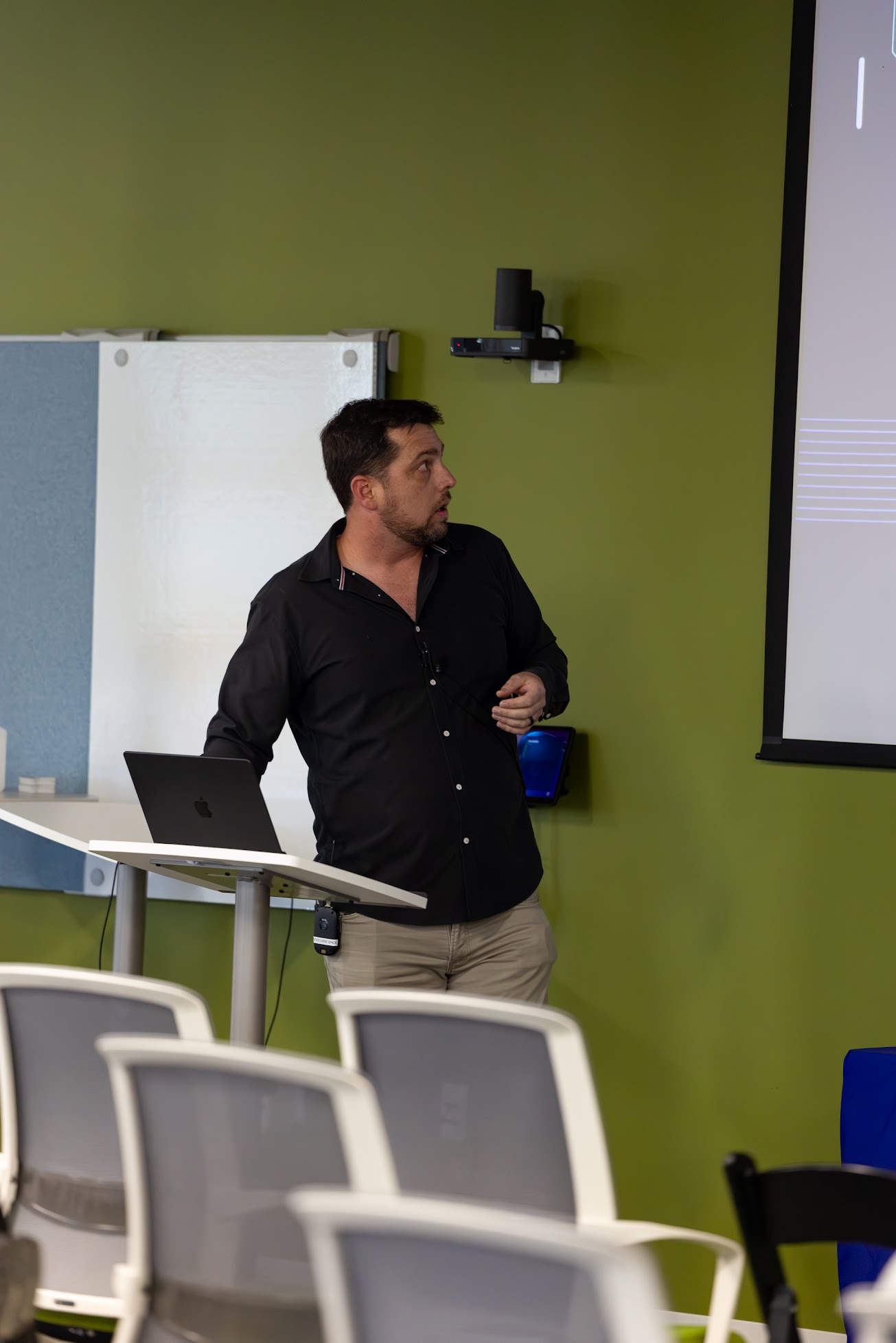 Jake Hendley speaking at the 2025 Carolina Code Conference