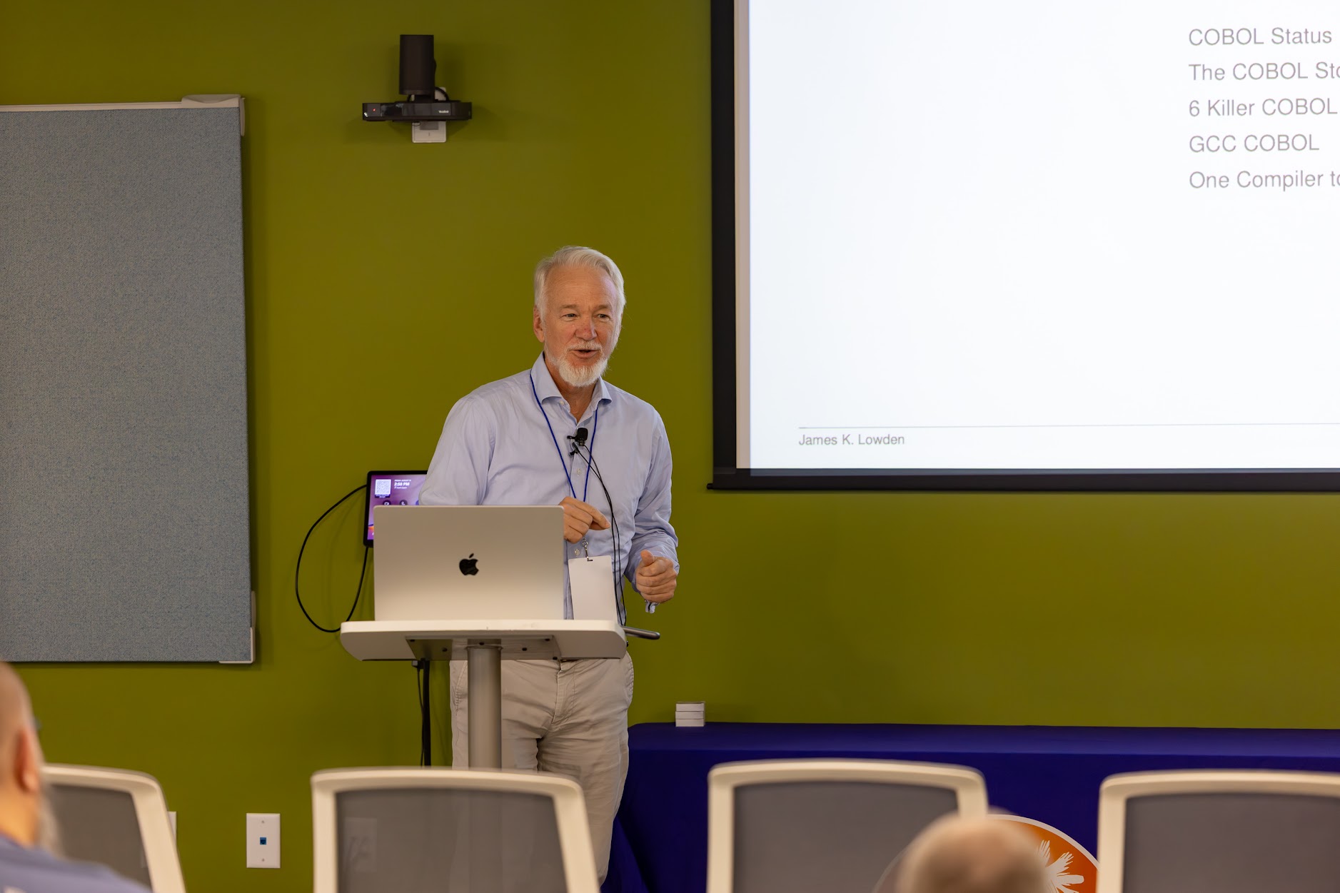 James Lowden speaking at the 2025 Carolina Code Conference